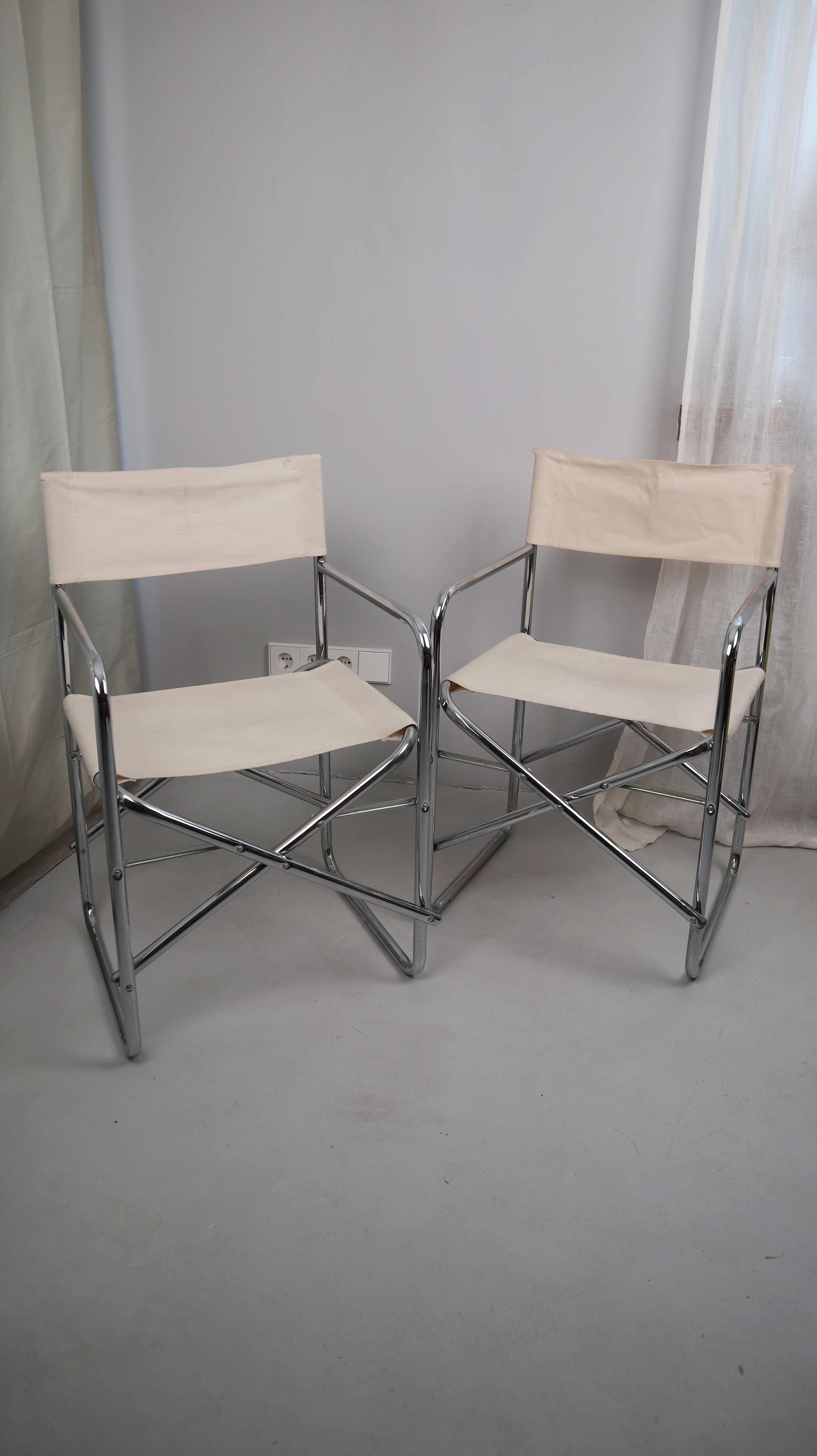 Fiam Stühle Stuhl Weiß Regiestuhl Klappstuhl made in italy Creme Outdoorstuhl