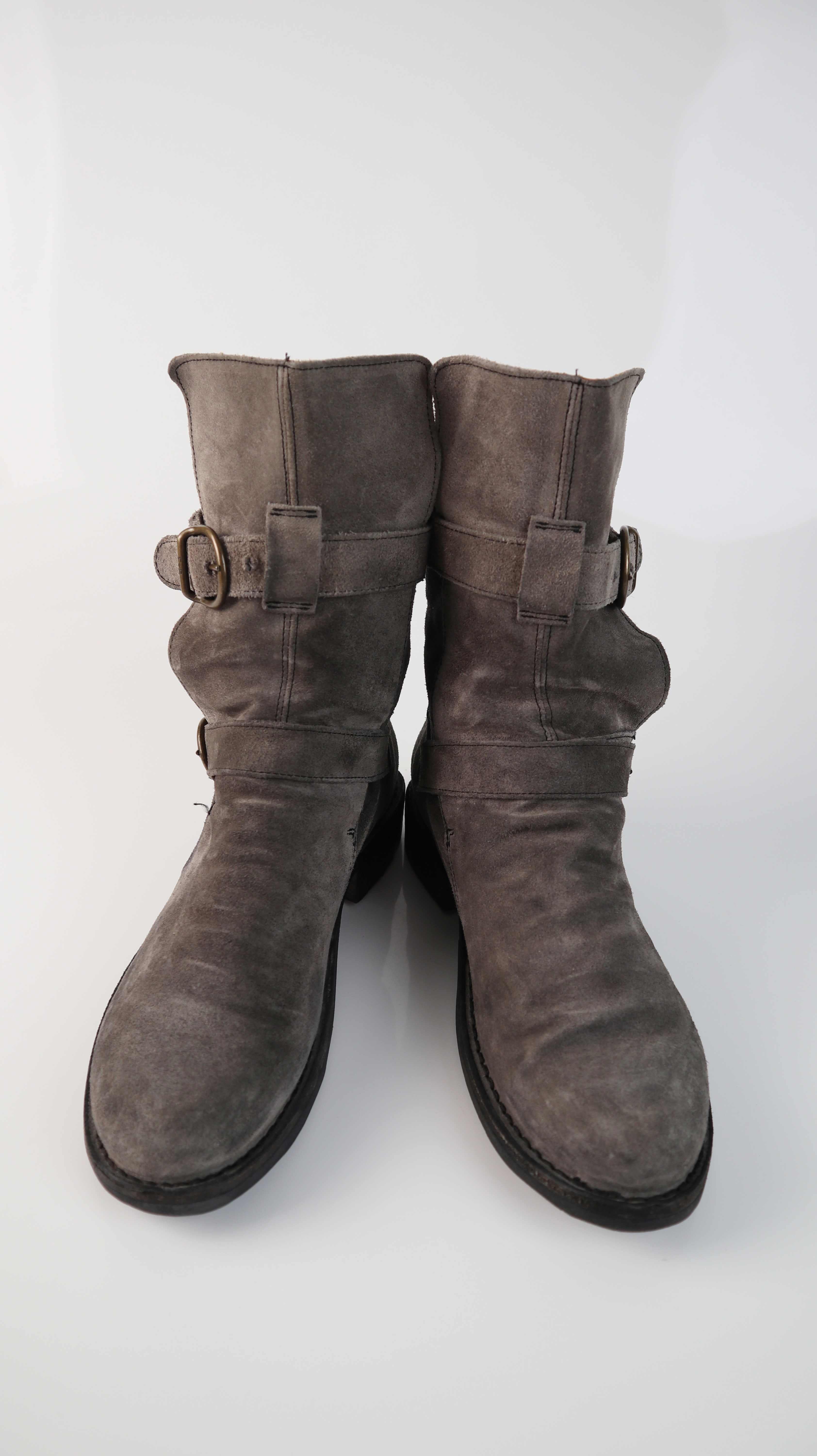 Fiorentini + Baker Stiefeletten Grau Stiefel 39 Wildleder Hellgrau
