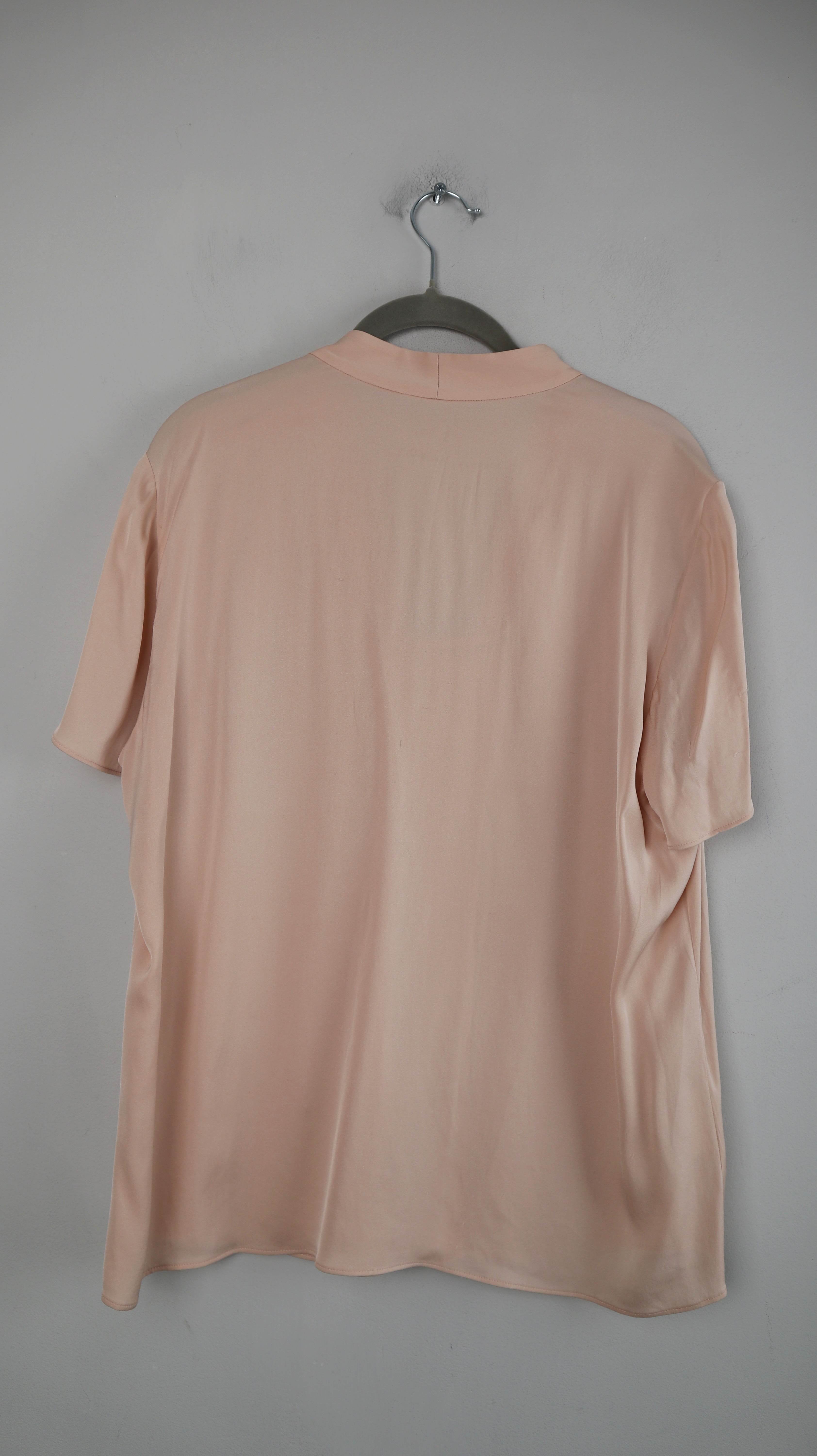 Hugo Boss Bluse 44 Seide Shirt T-Shirt Rosa Altrosa basic einfarbig