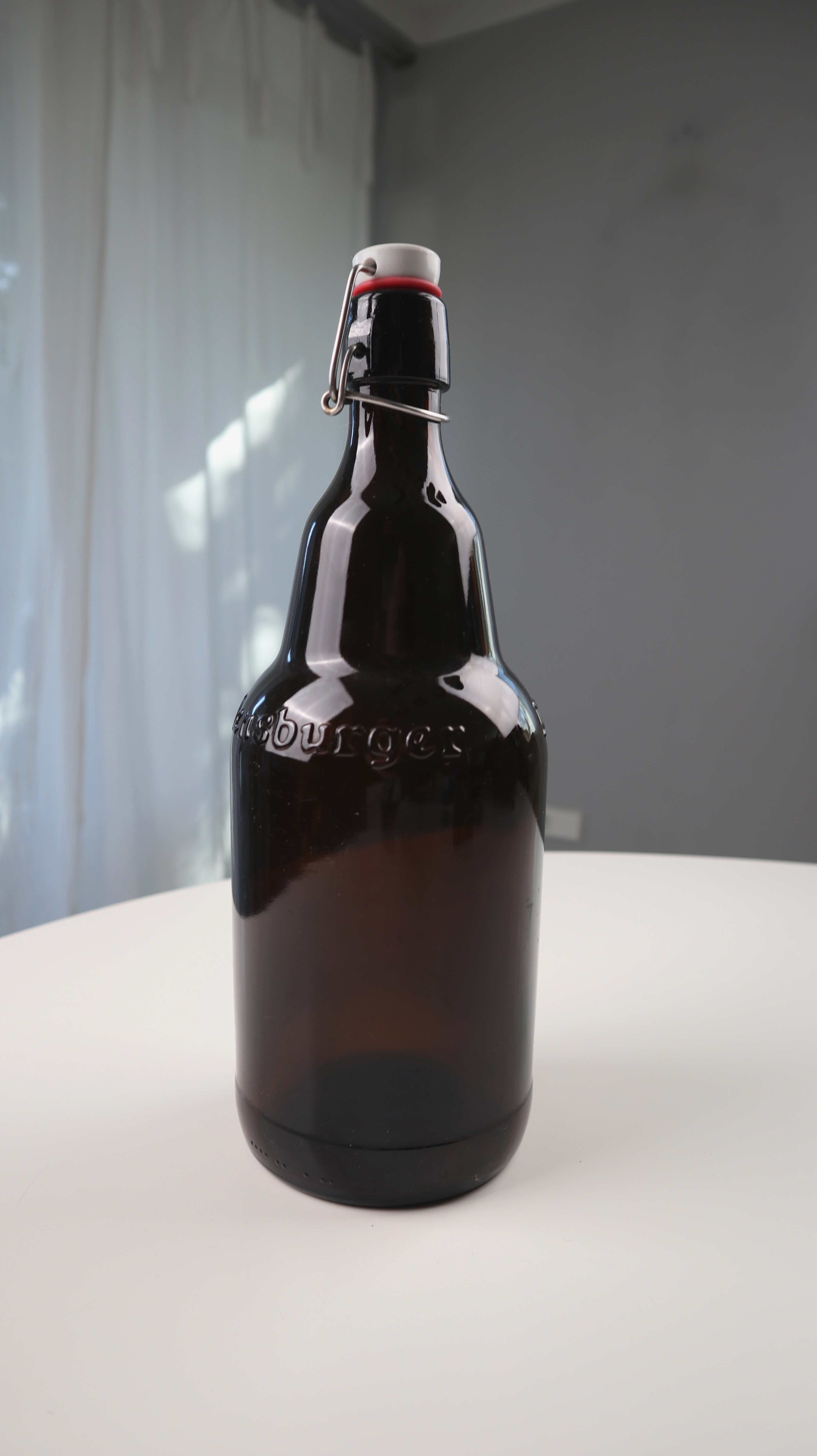 Flensburger Glasflasche Flasche braun Bierflasche XXL Riesig Skulptur Blumenvase