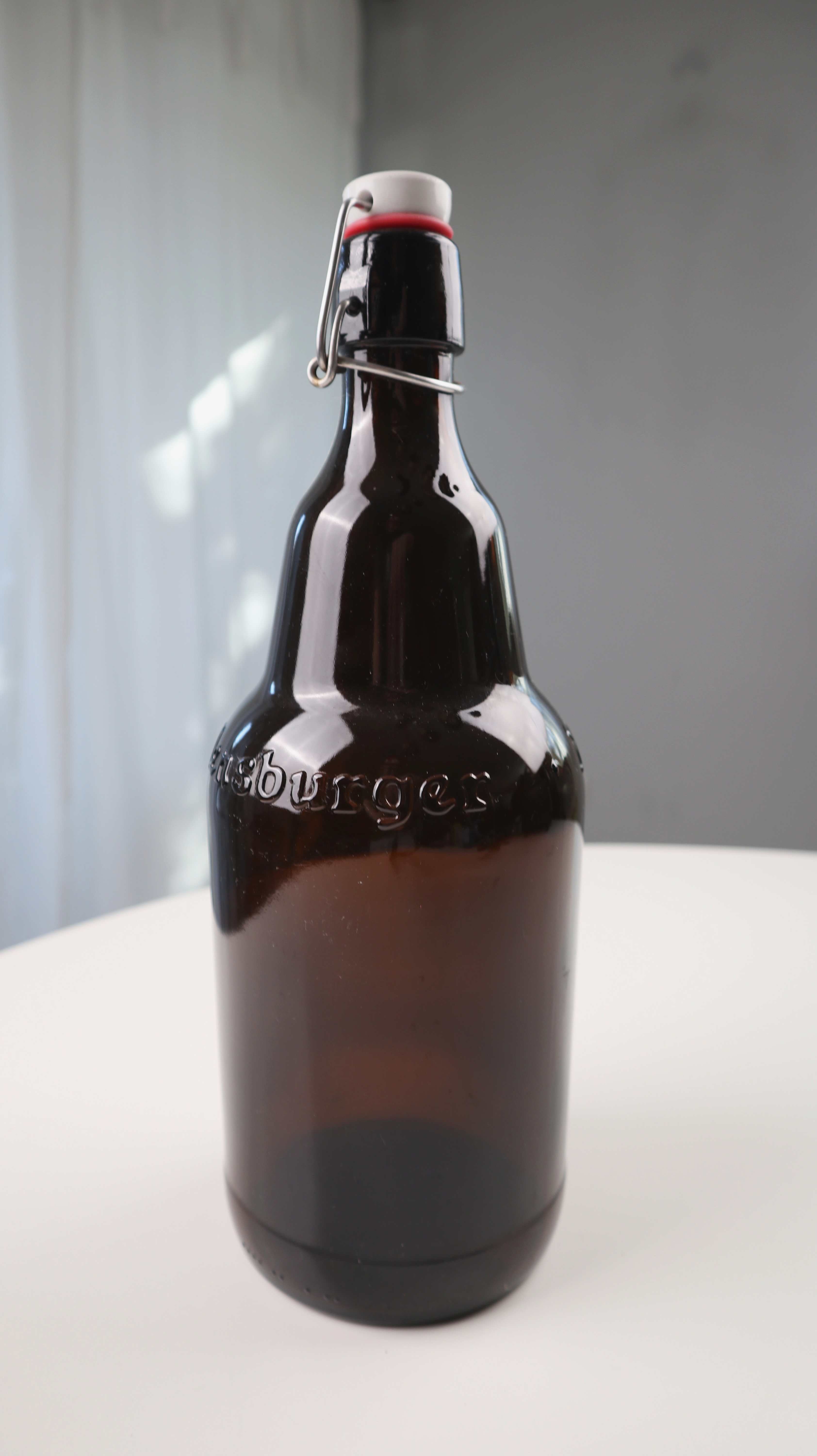 Flensburger Glasflasche Flasche braun Bierflasche XXL Riesig Skulptur Blumenvase