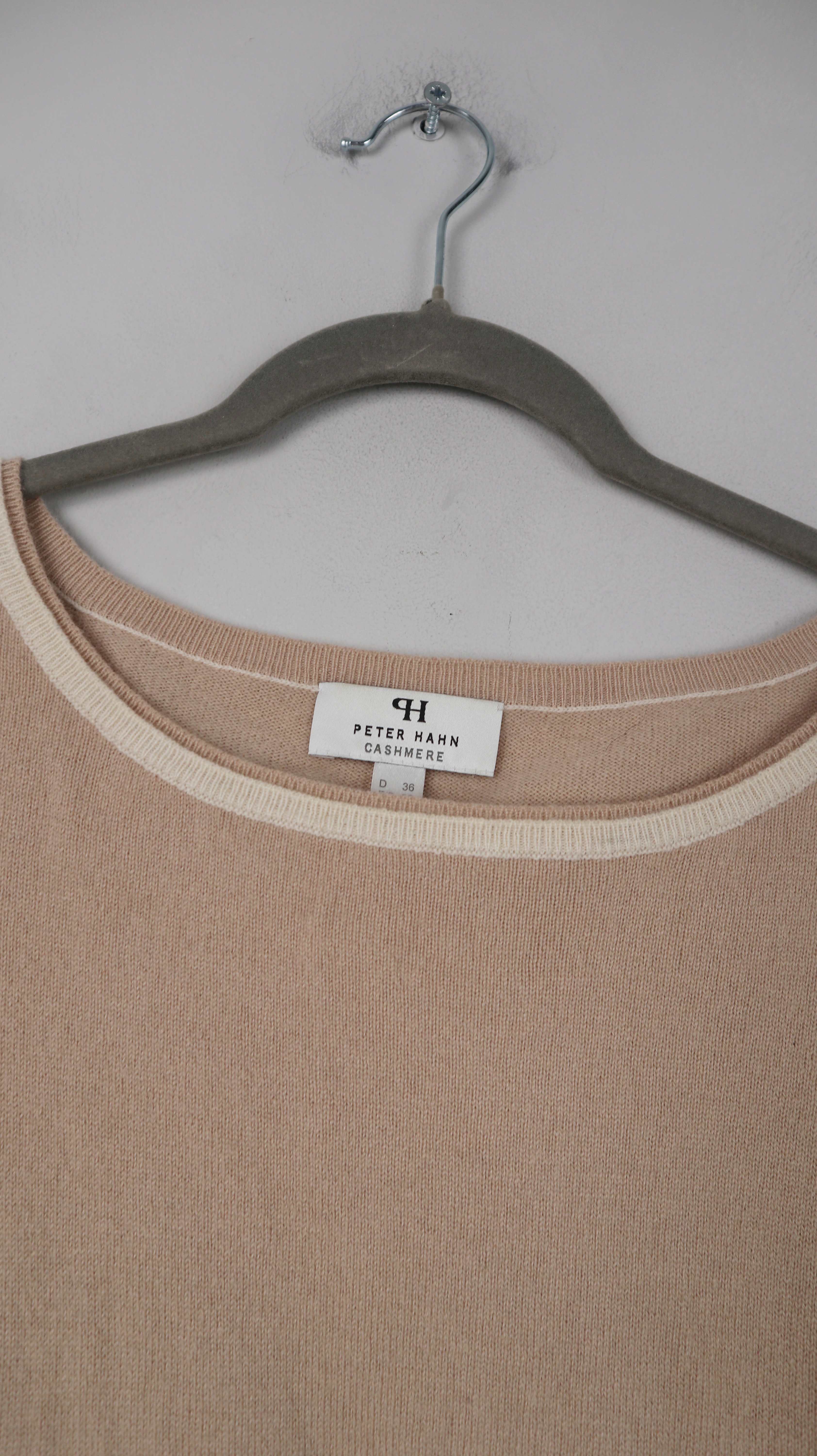 Peter Hahn Pullover Creme Beige 36 S Cashmere Wolle Wollpullover einfarbig