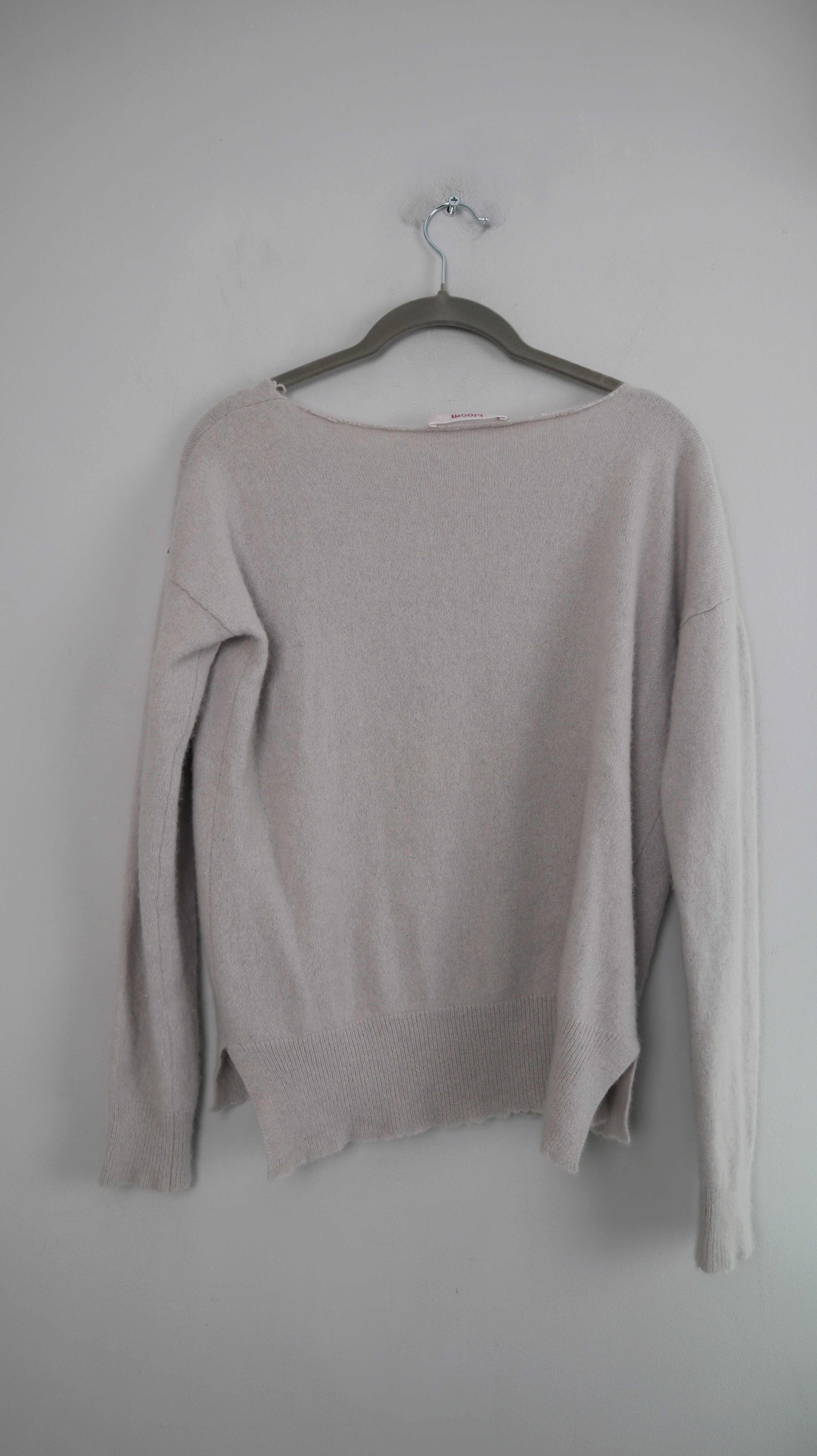 Bloom Pullover Creme Beige 36 S V-Ausschnitt Cashmere Wollpullover