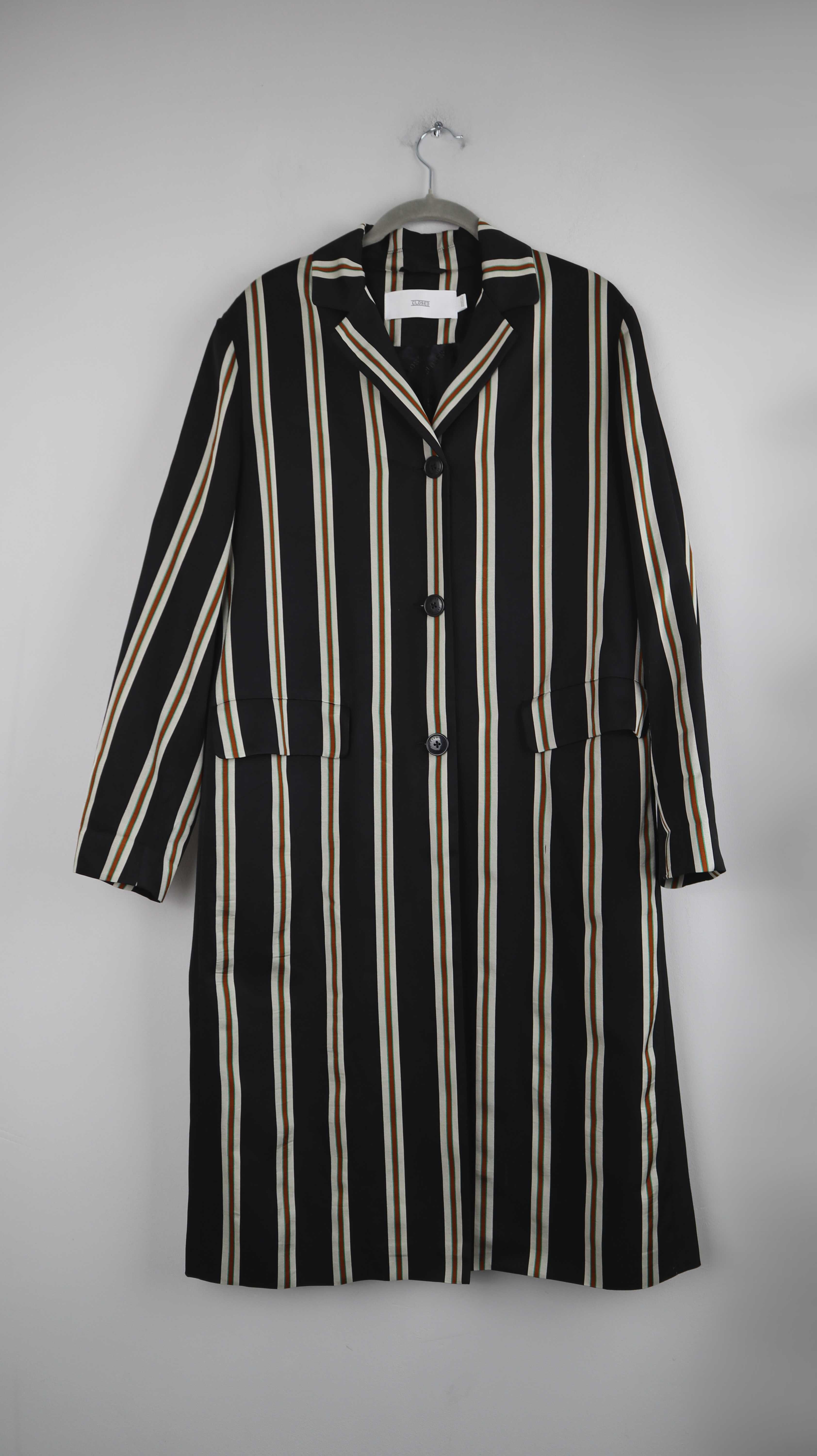 Closed Mantel Blazer Jacke schwarz gestreift Streifenmantel Alfie