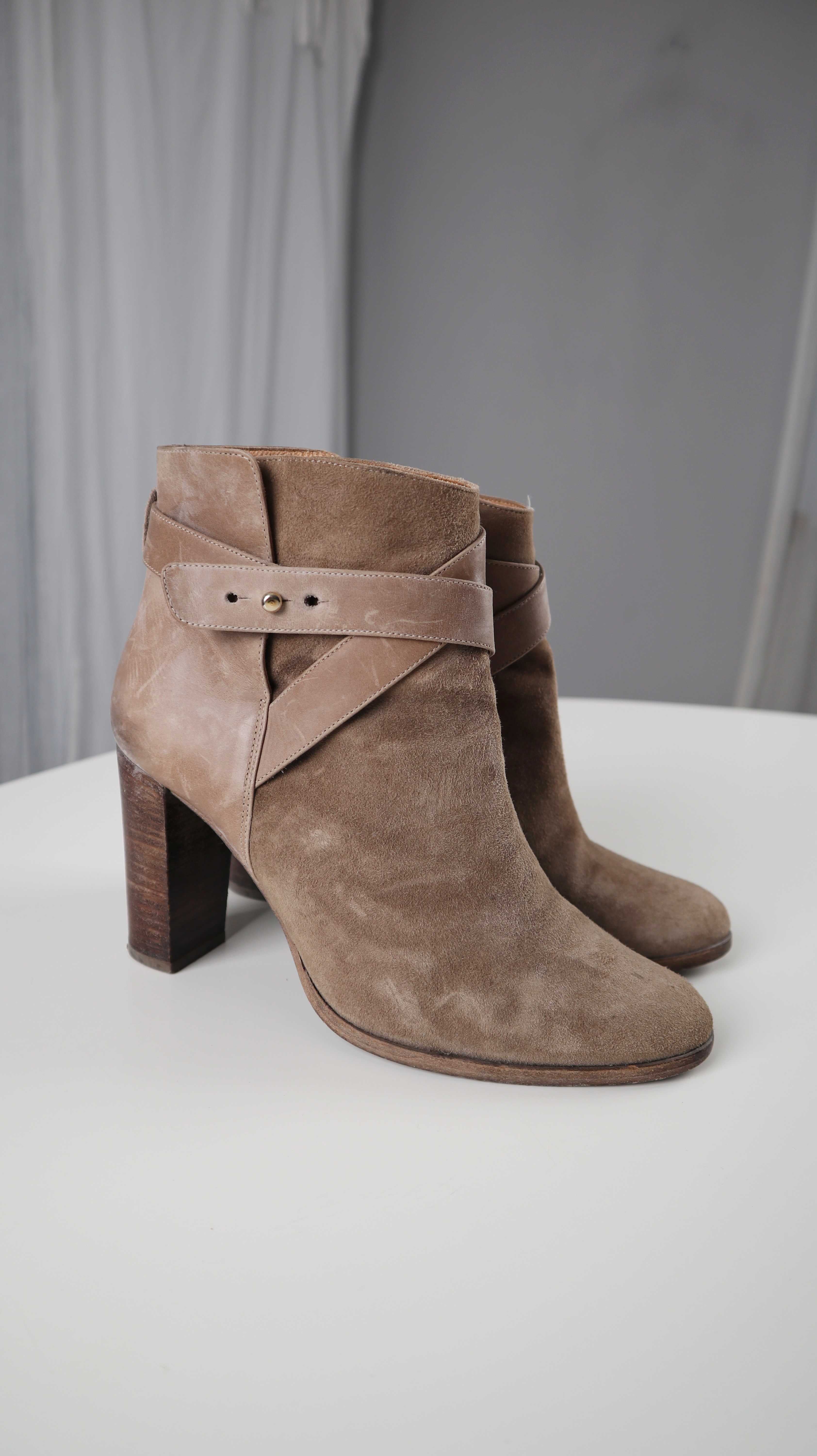 Comptoir des Cotonniers Stiefel Stiefeletten 40 Braun Wildleder Absatz