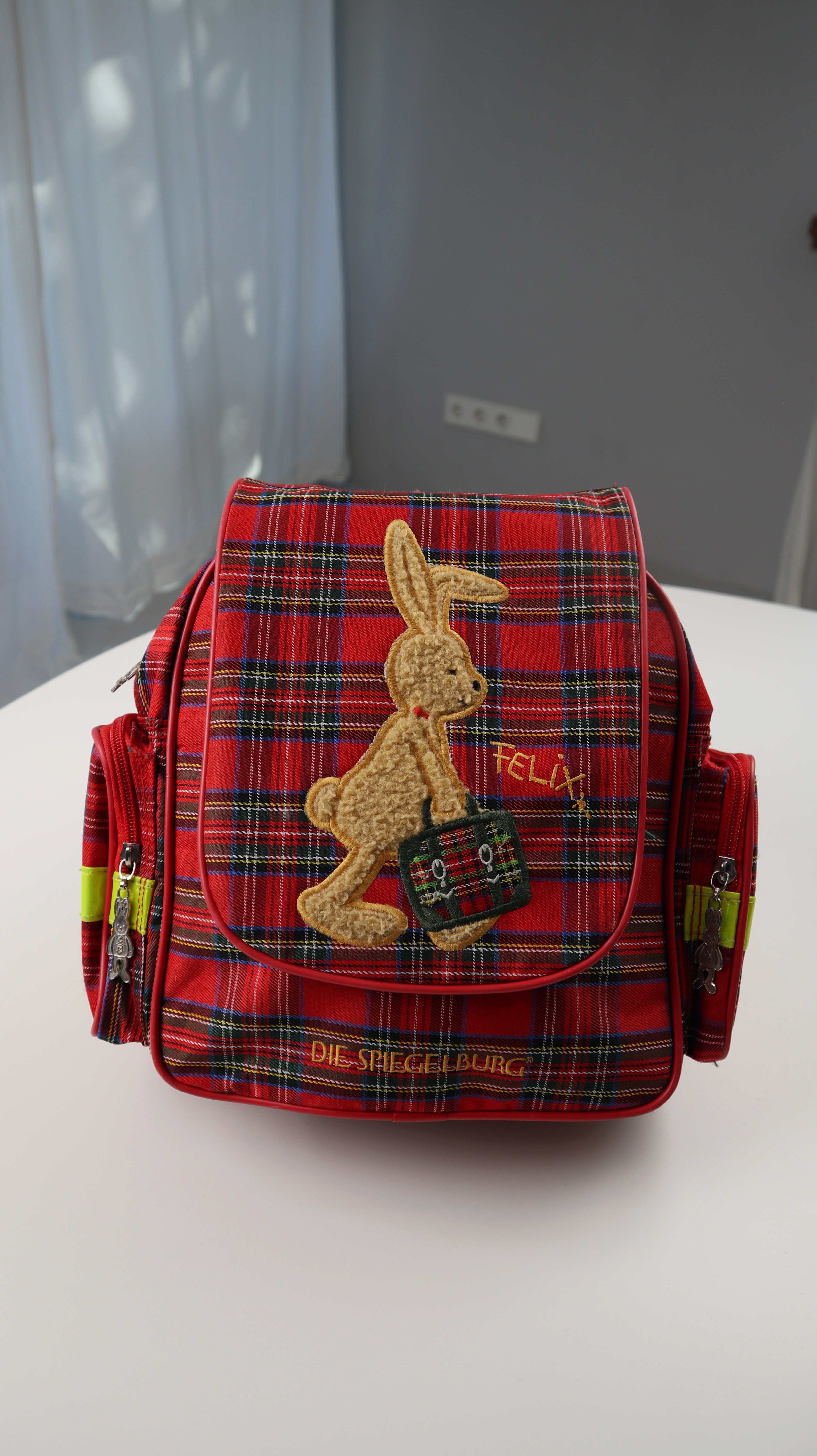 schlafsack felix spiegelburg Hase Felix Rucksack Rot Kinderrucksack Spiegelburg Kariert Tasche – Handpicked pieces