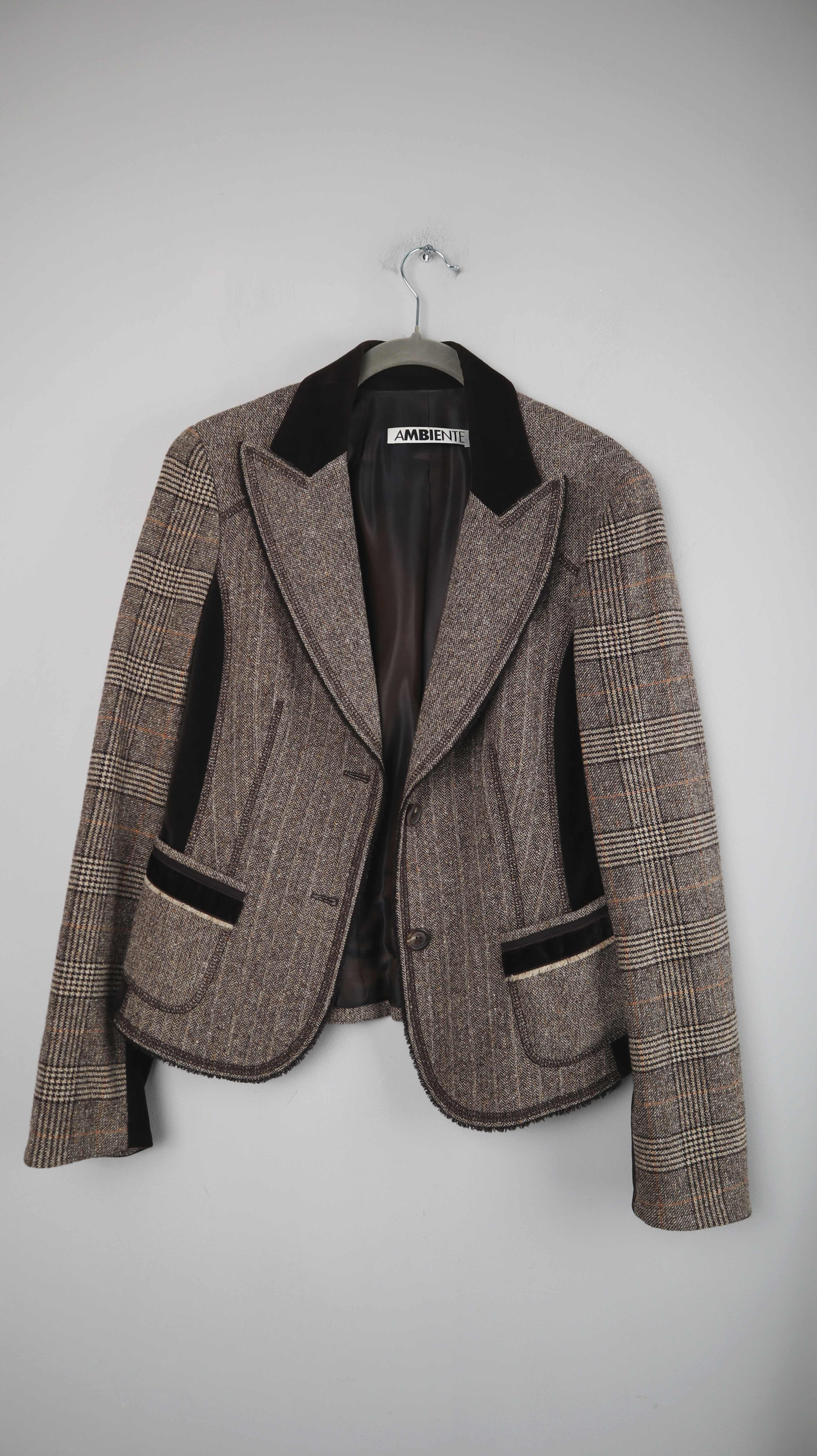Ambiente Blazer braun 38 M Samtblazer Samt Design