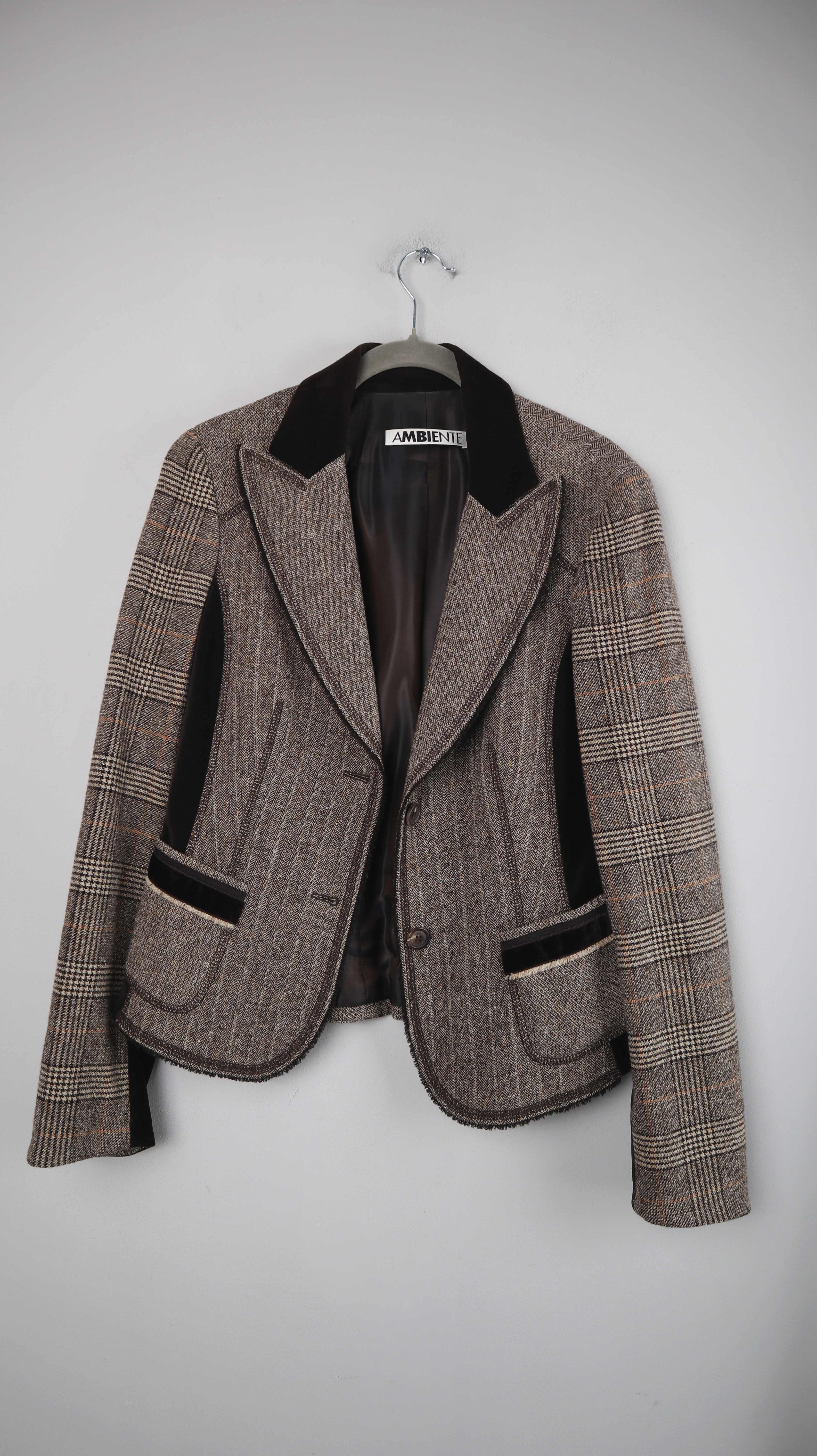 Ambiente Blazer braun 38 M Samtblazer Samt Design