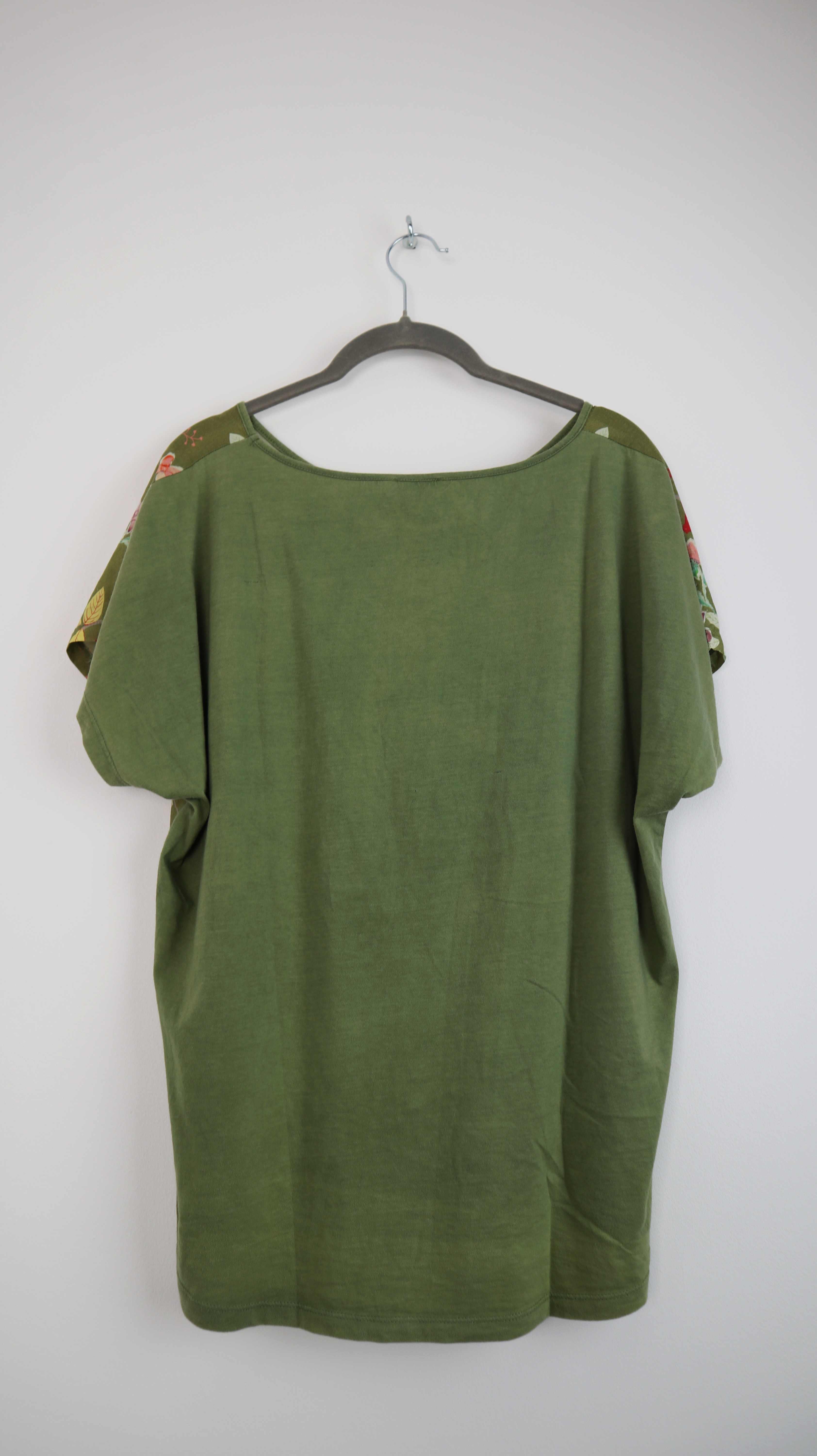 Deerberg T-Shirt Grün Shirt Oberteil 38 M Blumen