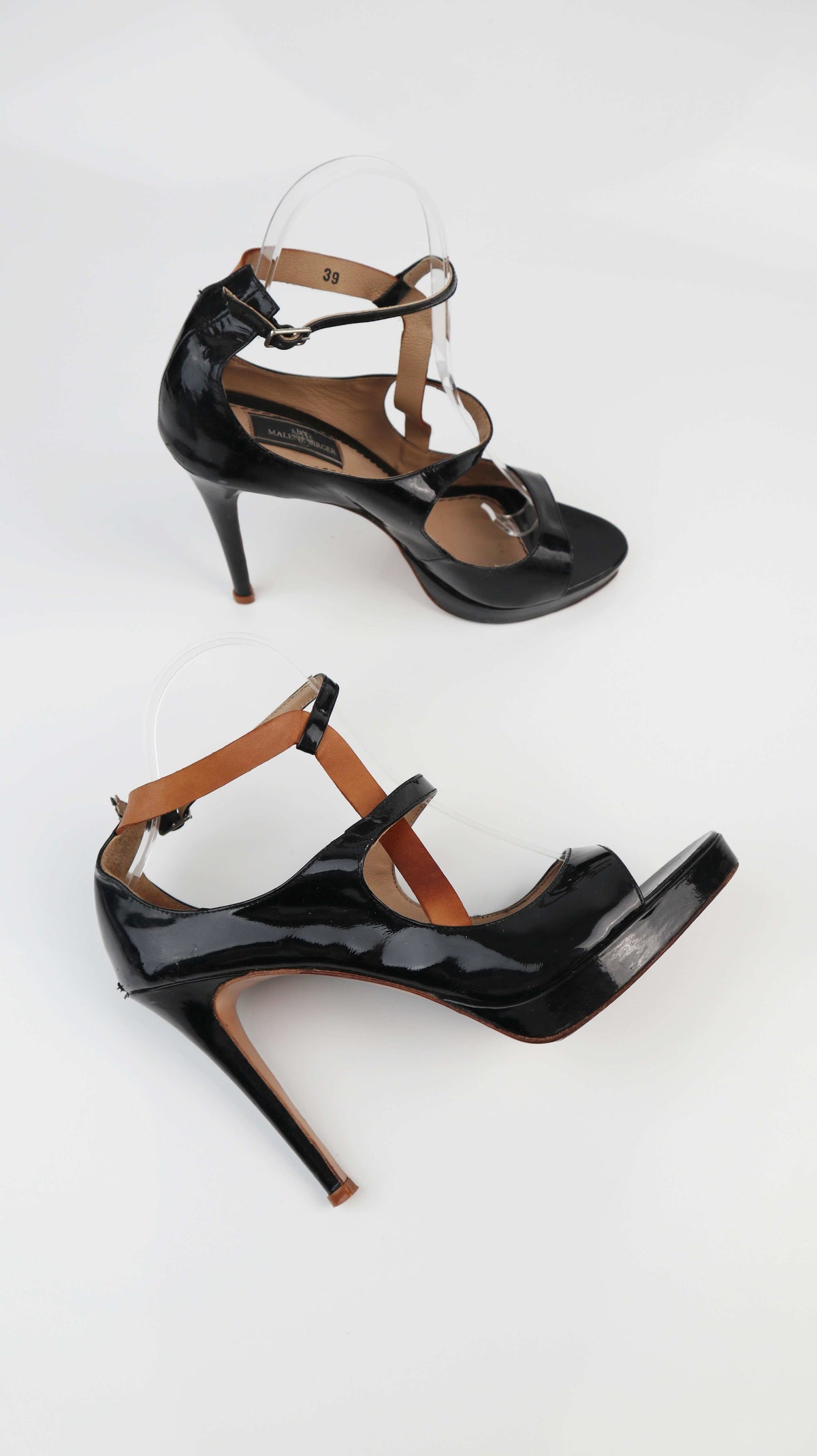 Marlene Birger Heels schwarz 39 Lackleder Pumps