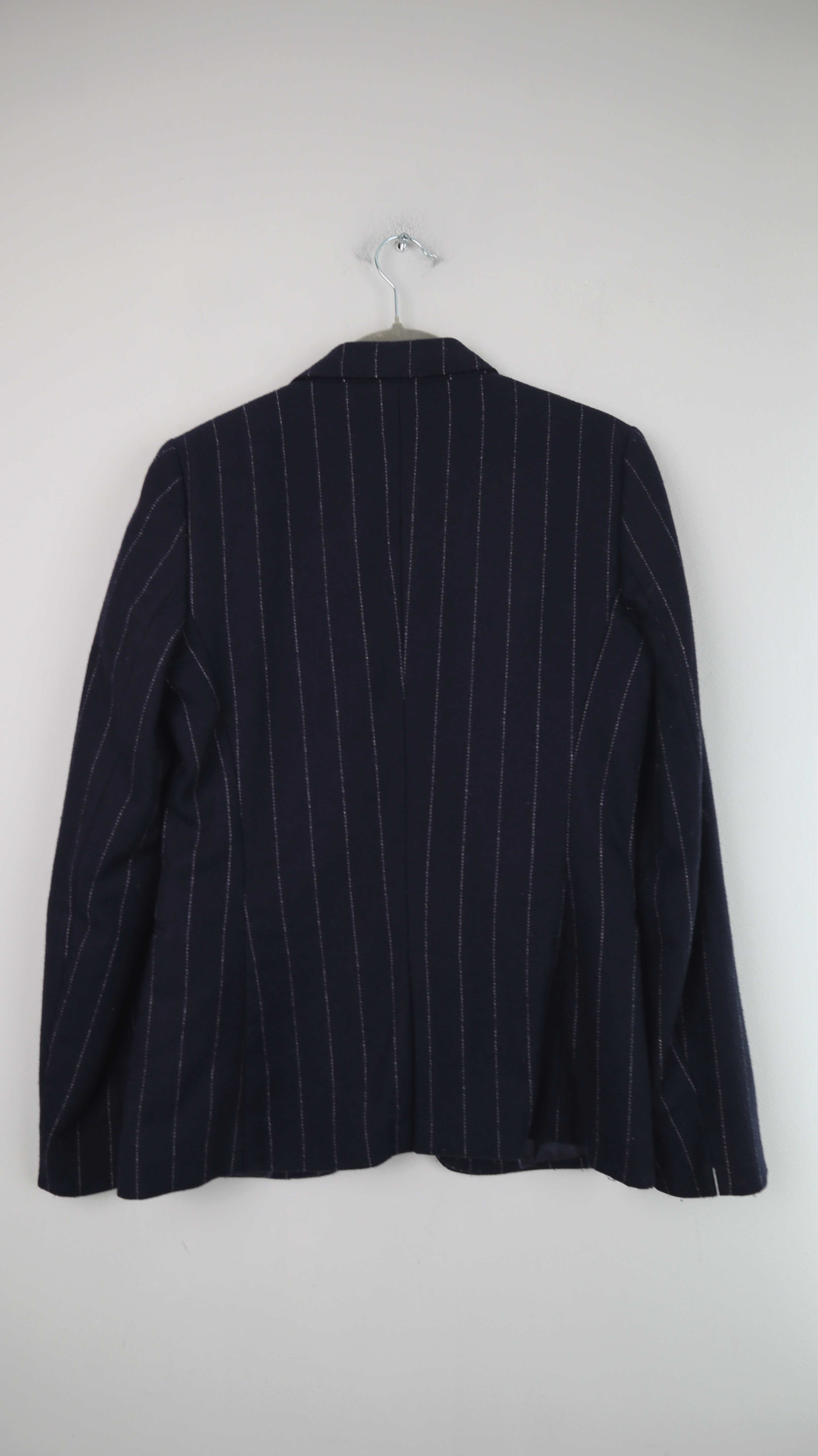 Massimo Dutti Blazer Blau dunkelblau 36 S Wolle Wollblazer Nadelstreifen