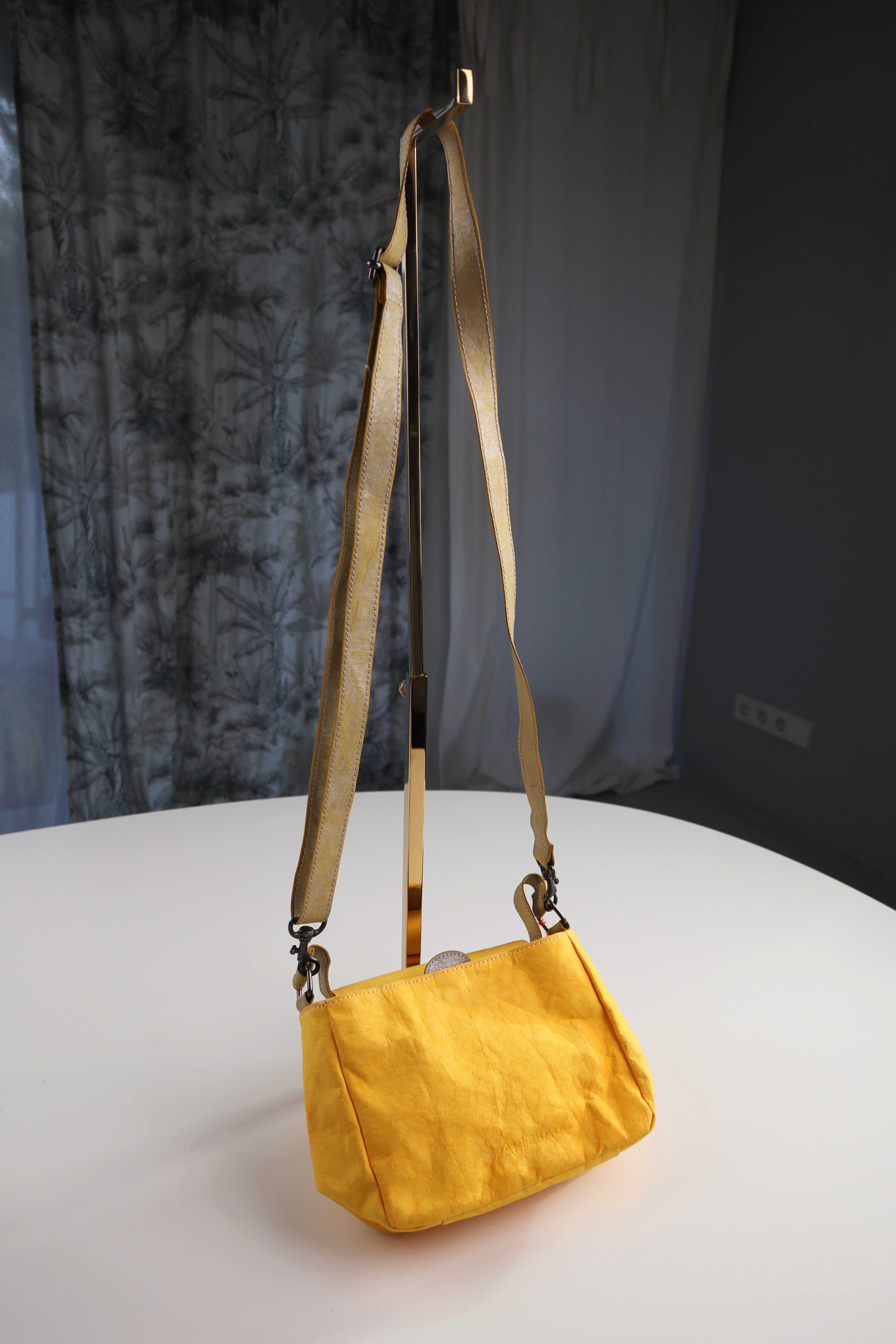 Paplebag Tasche Umhängetasche Gelb Schultertasche Crossbag Neu