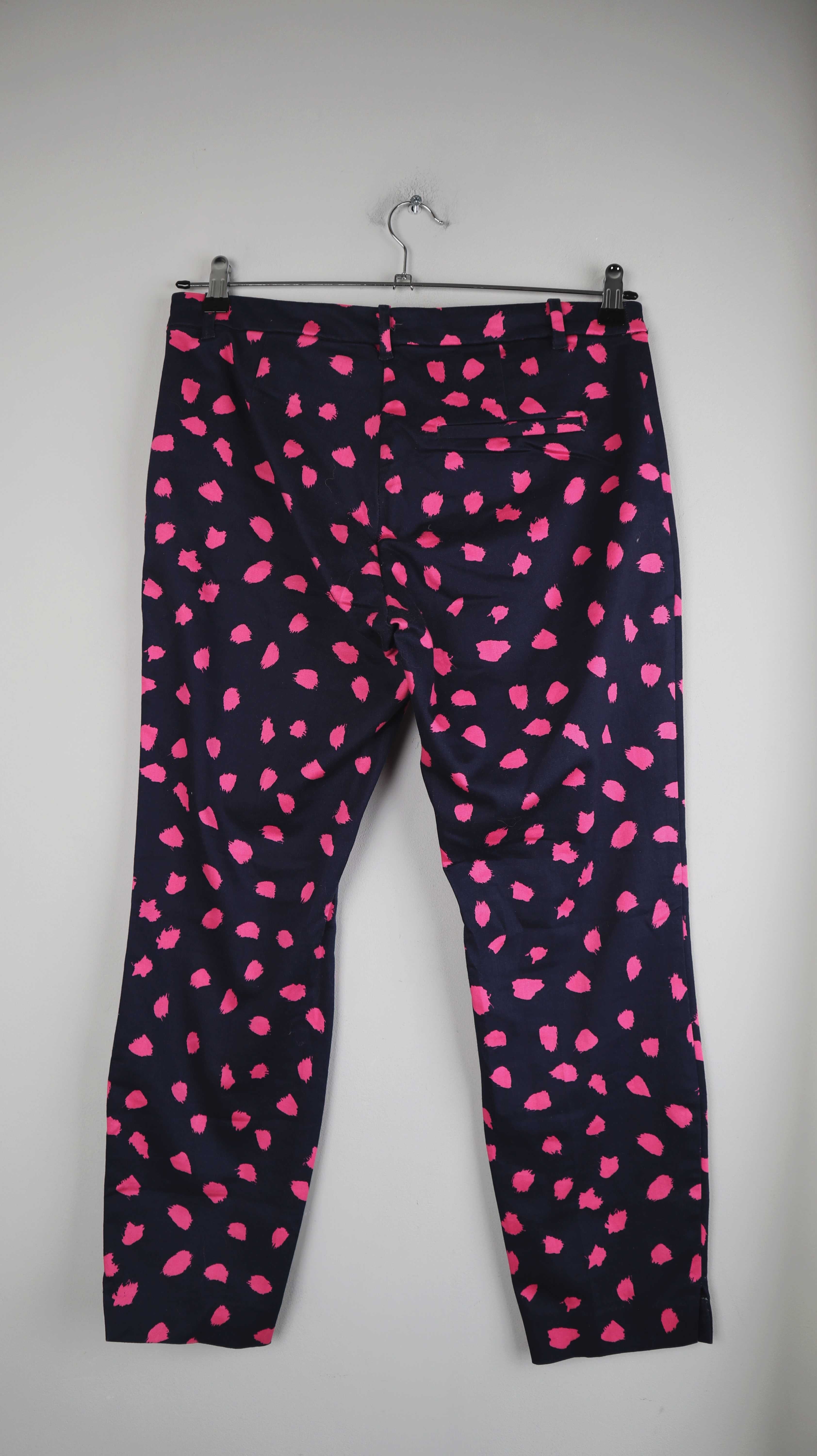 H&M Hose blau pink Chino slim 40 L dunkelblau mid waist