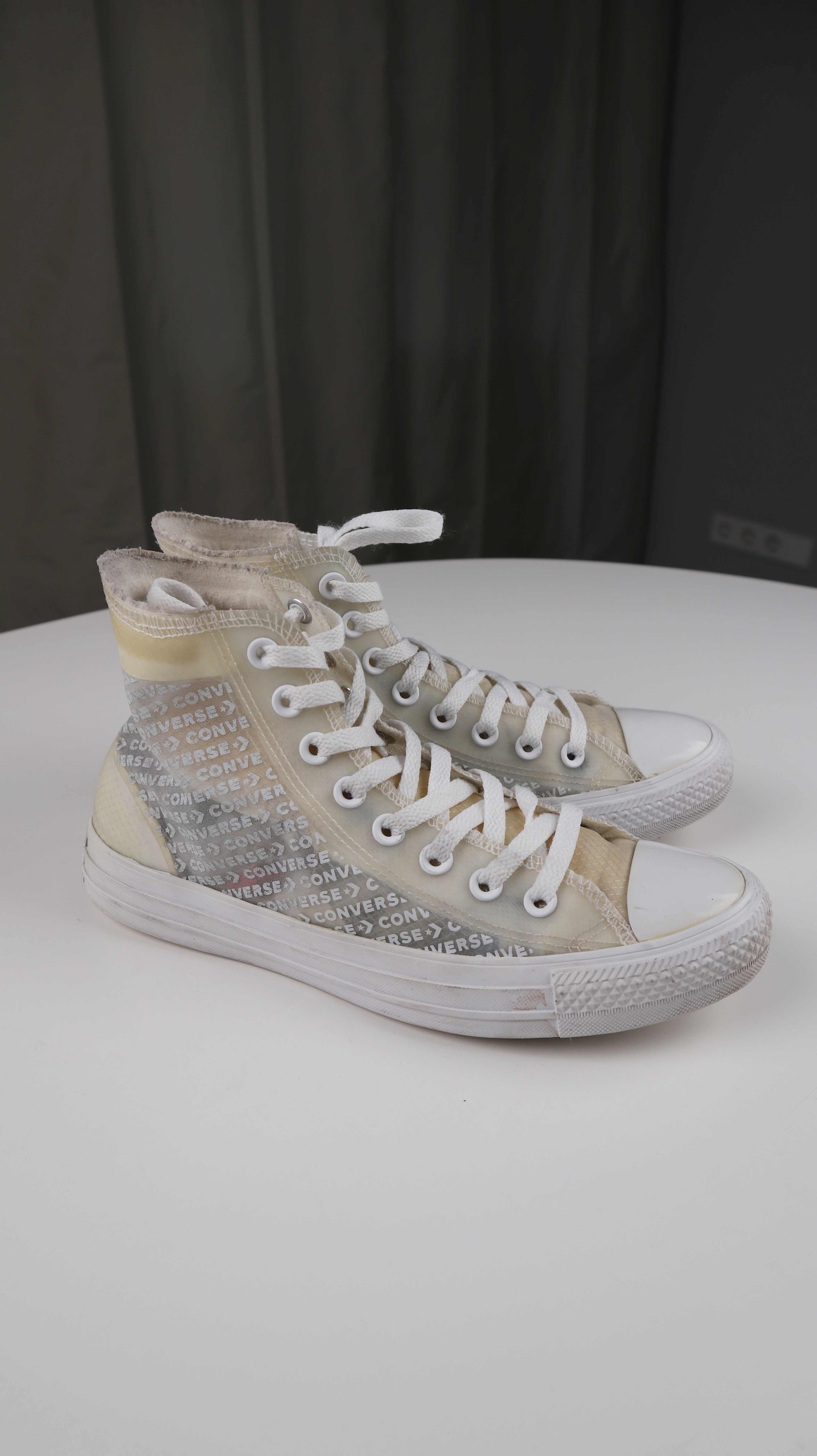 Chucks All Star Sneaker 39,5 weiß transparent Creme Schnürer