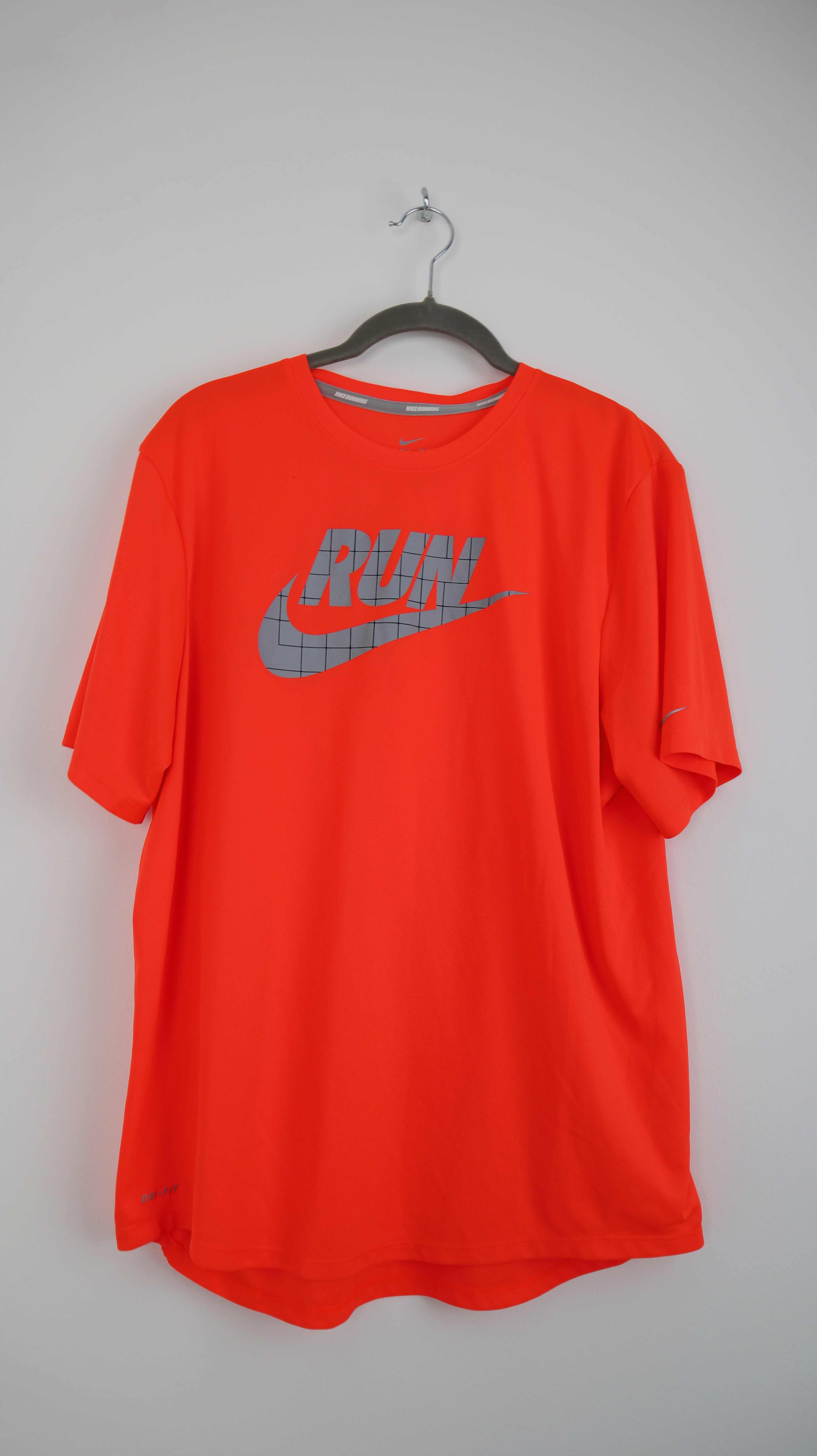 Nike Run Shirt Neon Orange M dri fit T-Shirt Sportshirt Laufshirt