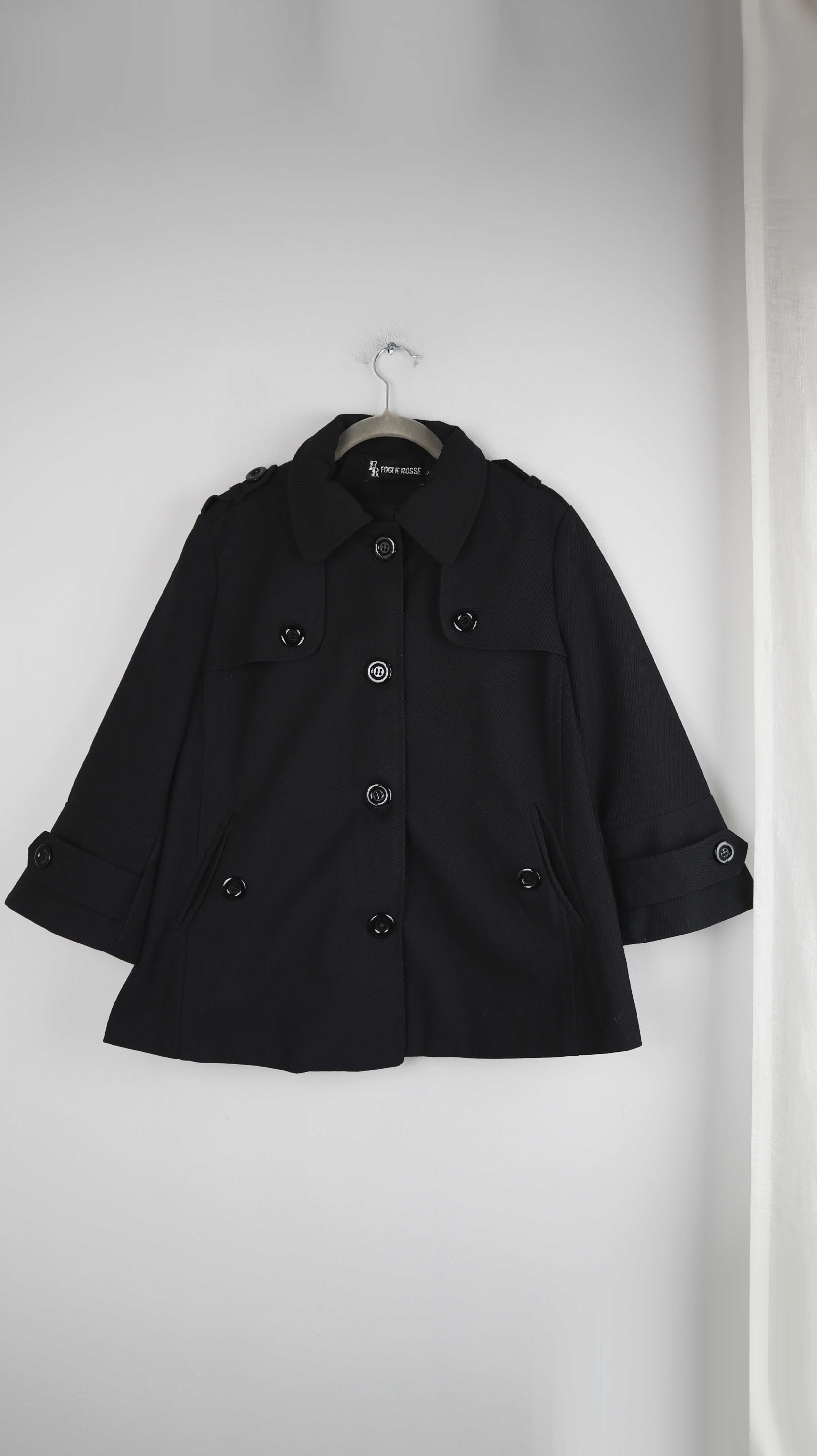 Foglie Rosse Jacke schwarz 38 M Caban Cabanjacke Cabanmantel französisch