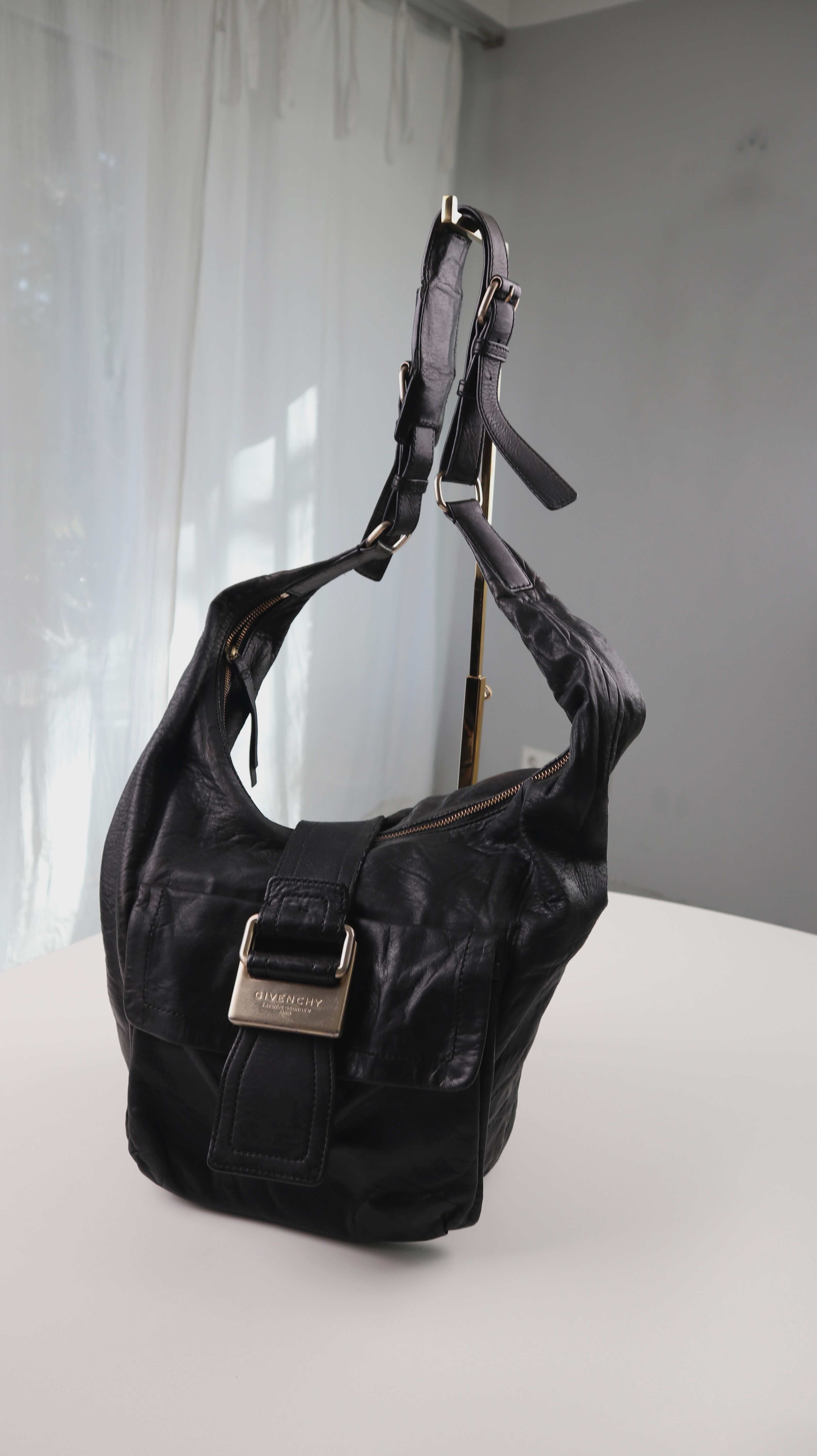 Givenchy Tasche Ledertasche Schwarz Ledertasche Beuteltasche Umhängetasche