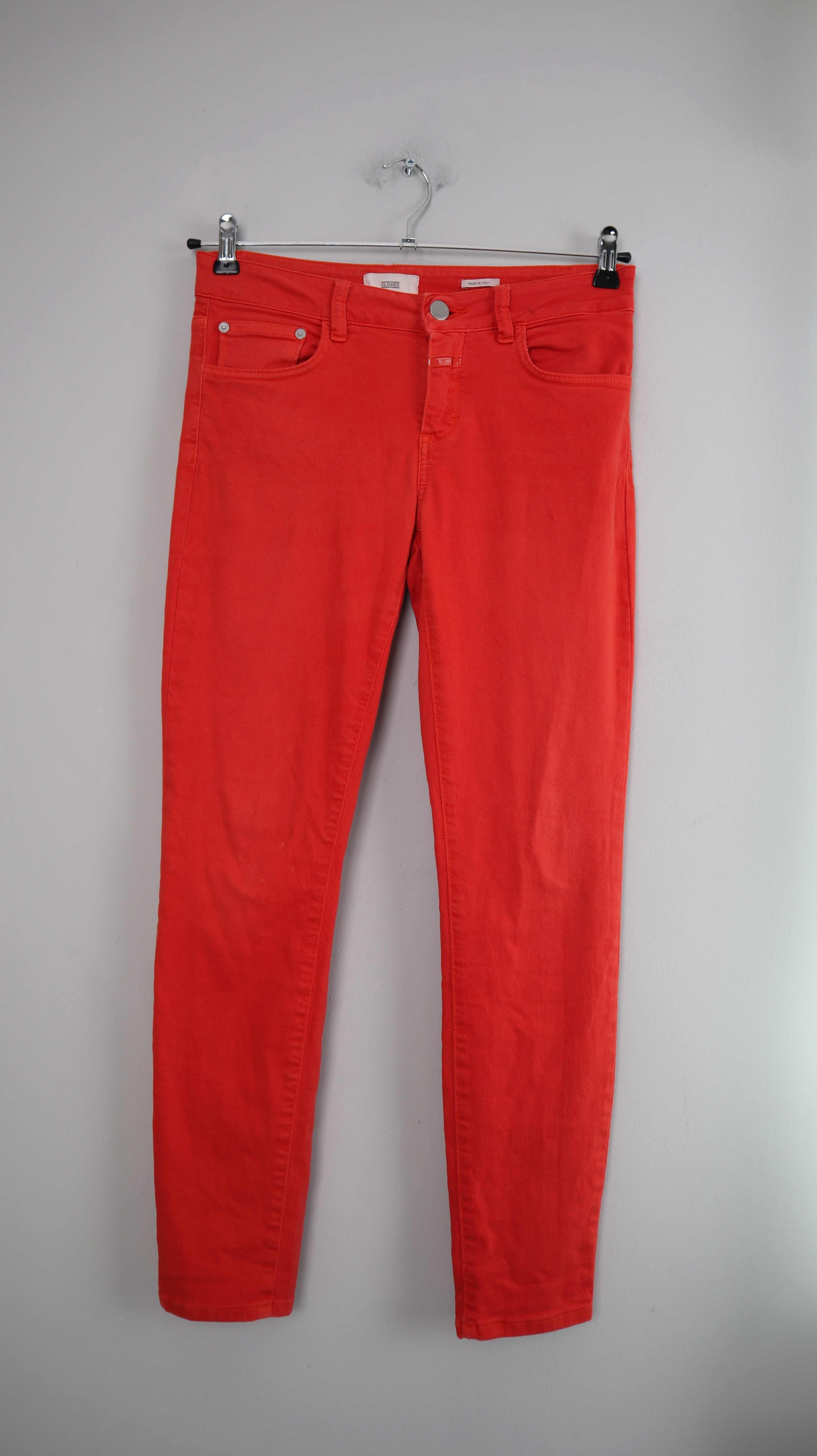 Closed Hose rot 27 Röhrenhose Baker 36 S mid waist einfarbig slim