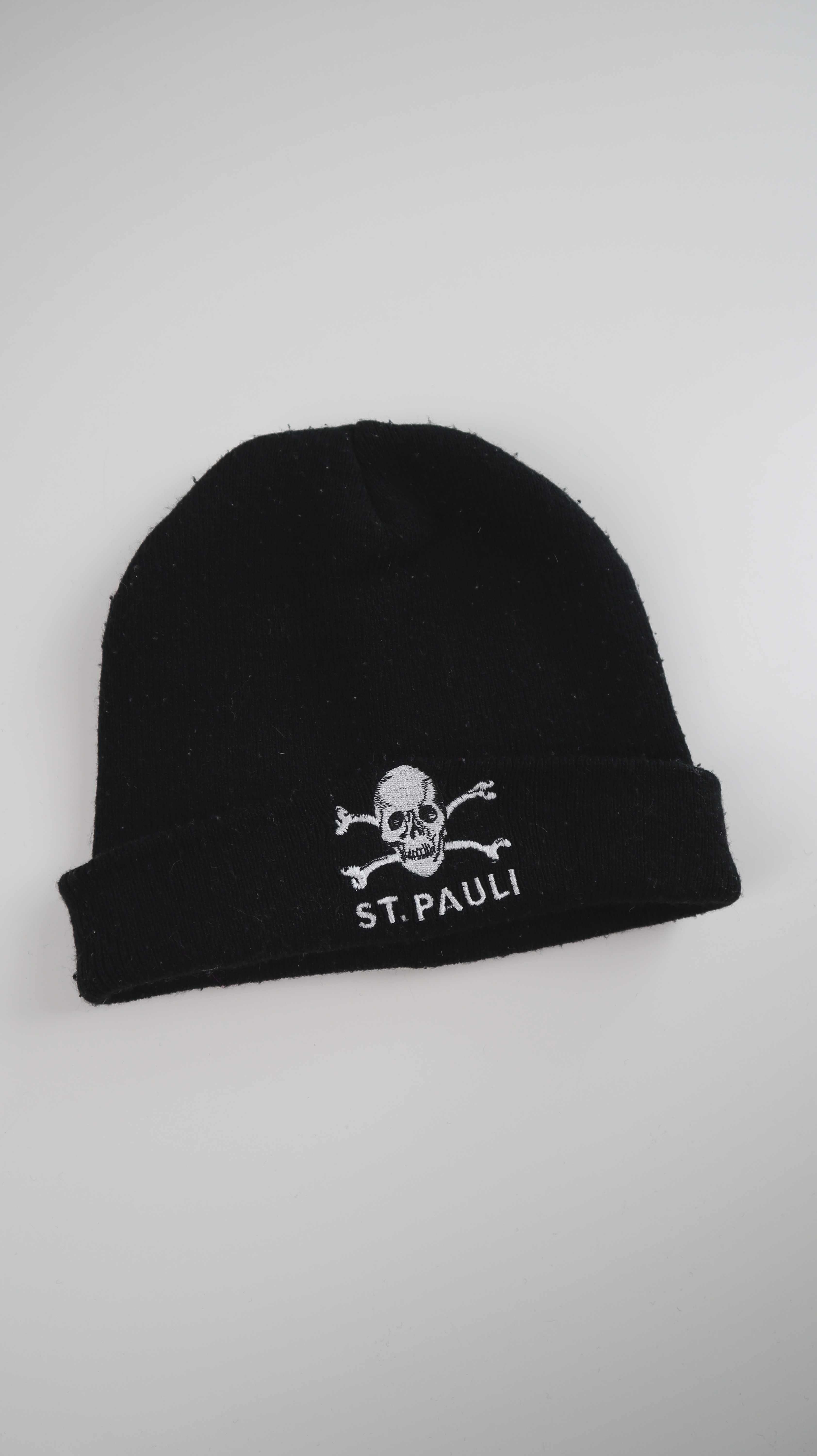 St. Pauli Mütze Beanie schwarz Fanmütze Fußball