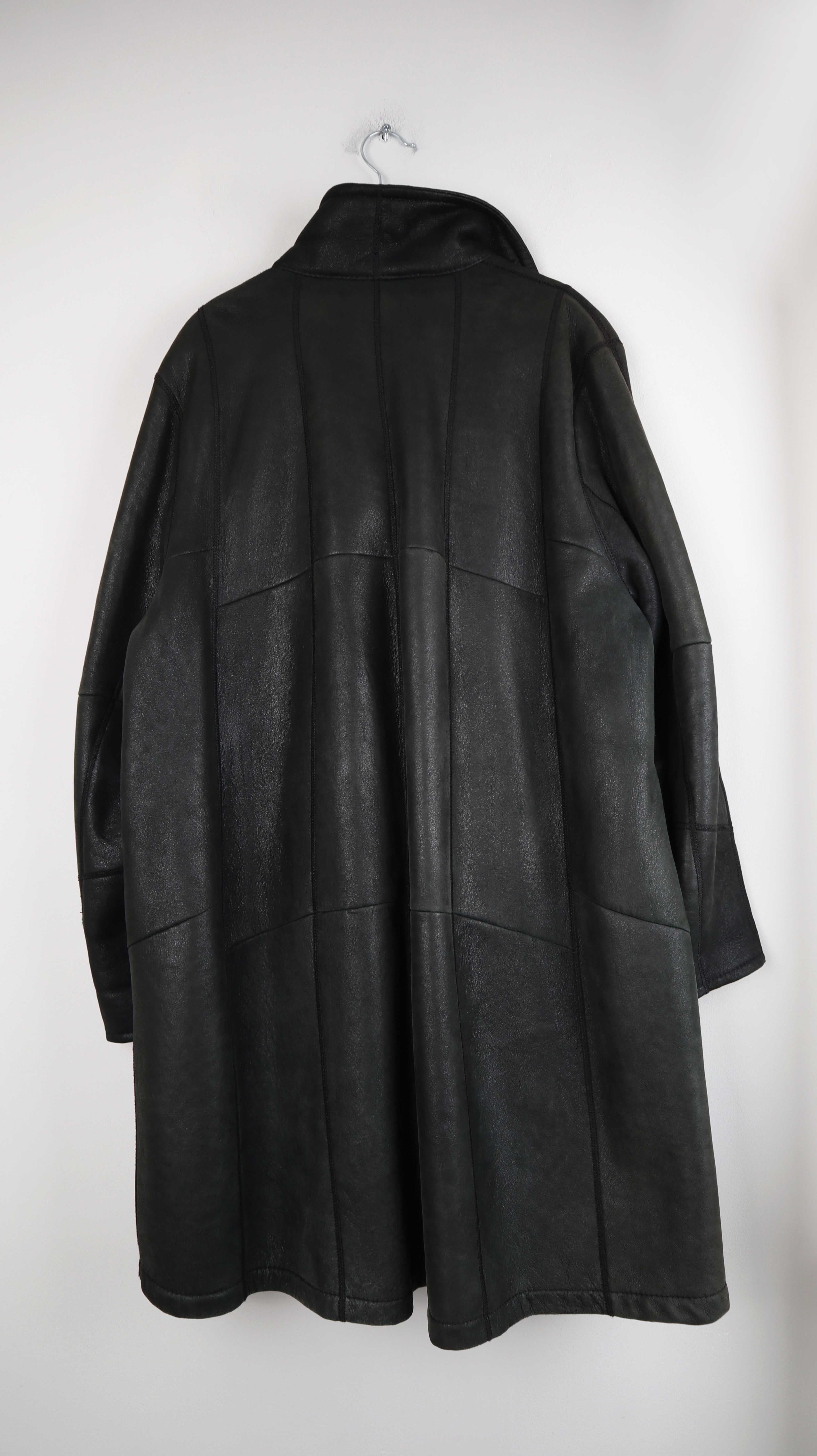 Christ Mantel Schwarz Lammfellmantel 38 M Ledermantel lang Wintermantel