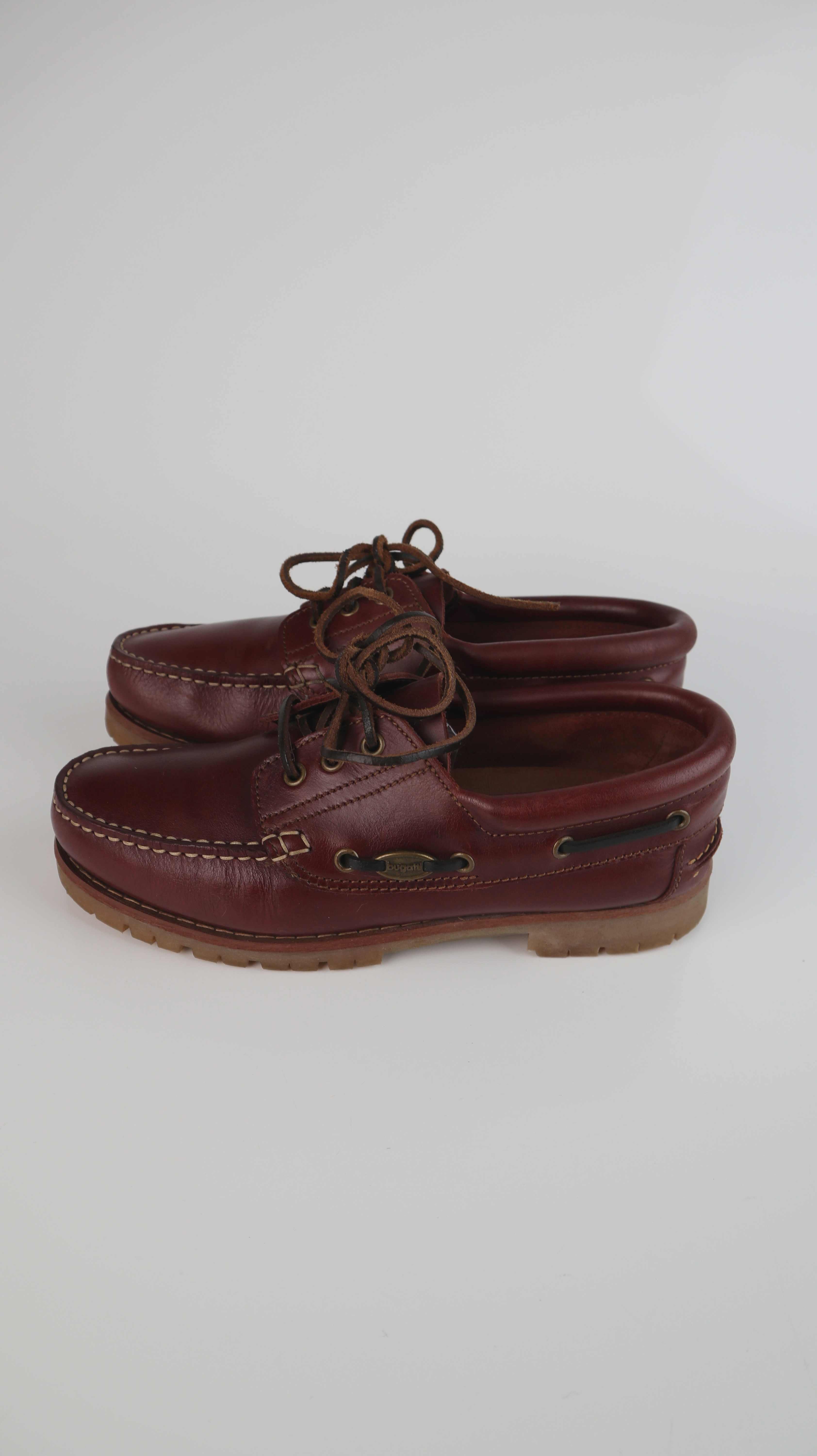 Bugatti Segelschuhe Lederschuhe braun 40 Bootsschuhe Leder