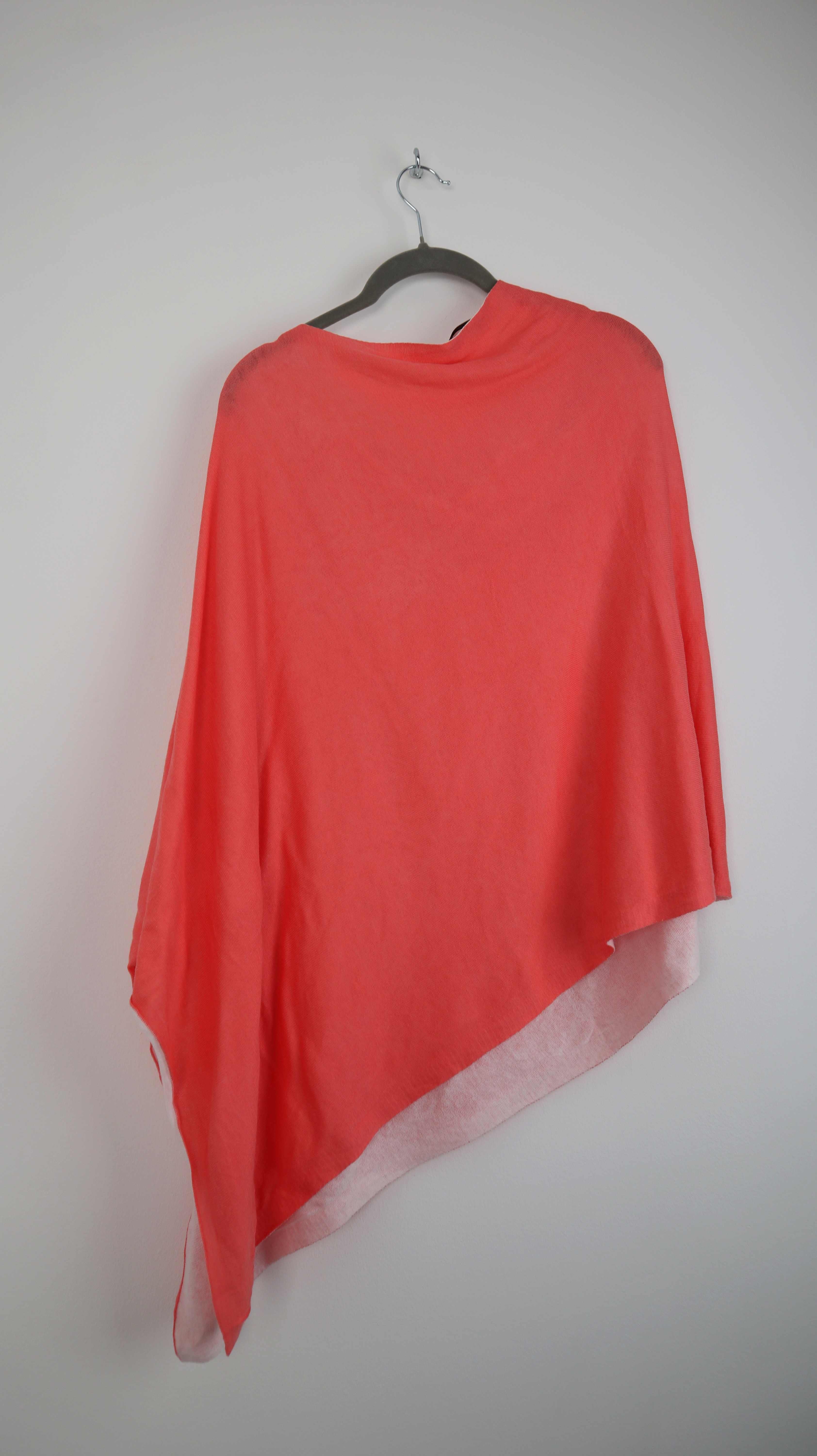 Repeat Poncho Koralle Stoffponcho Cape Rot