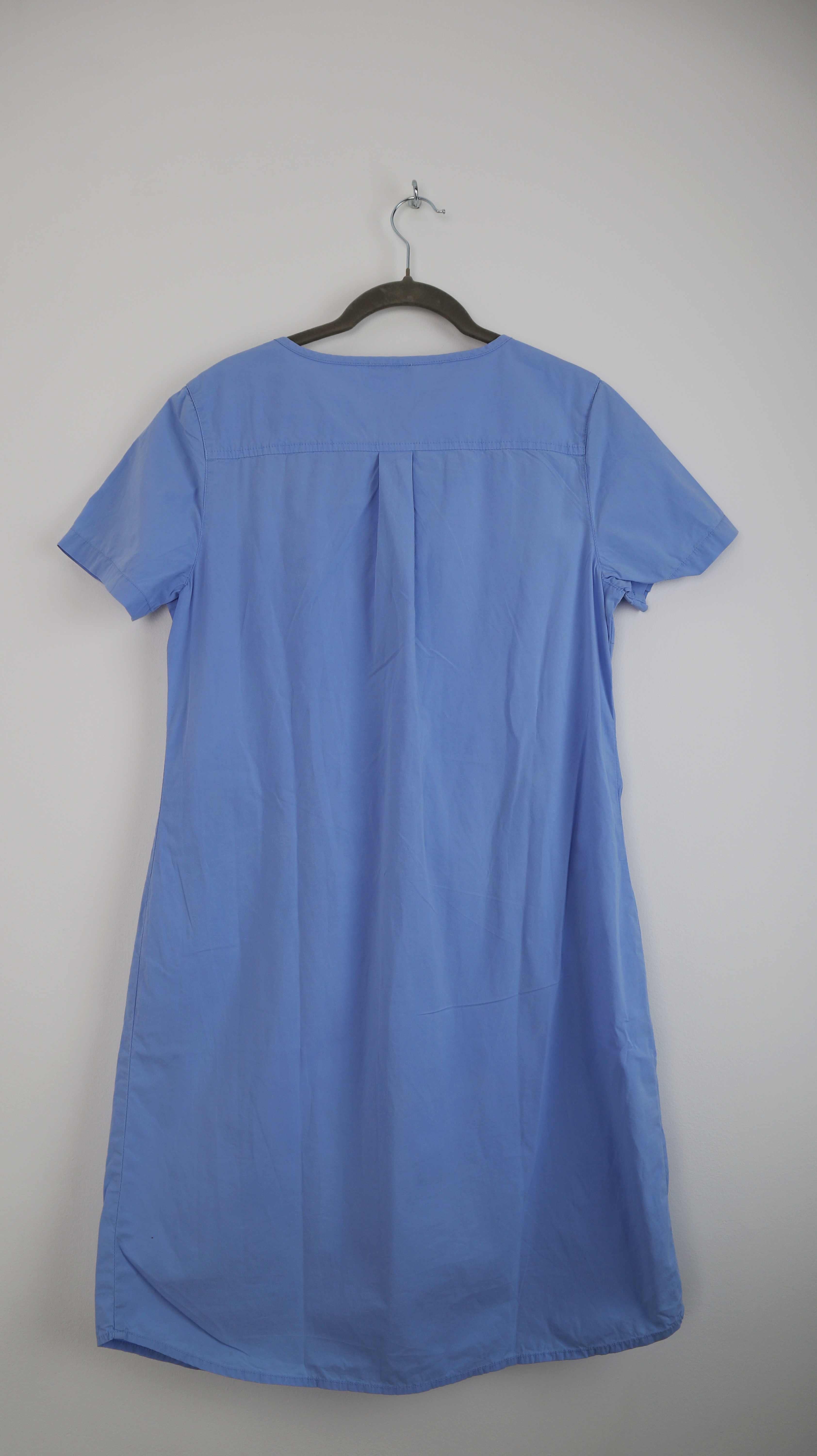 Deerberg Kleid Blau Midi Midikleid 38 M Hellblau Sommerkleid
