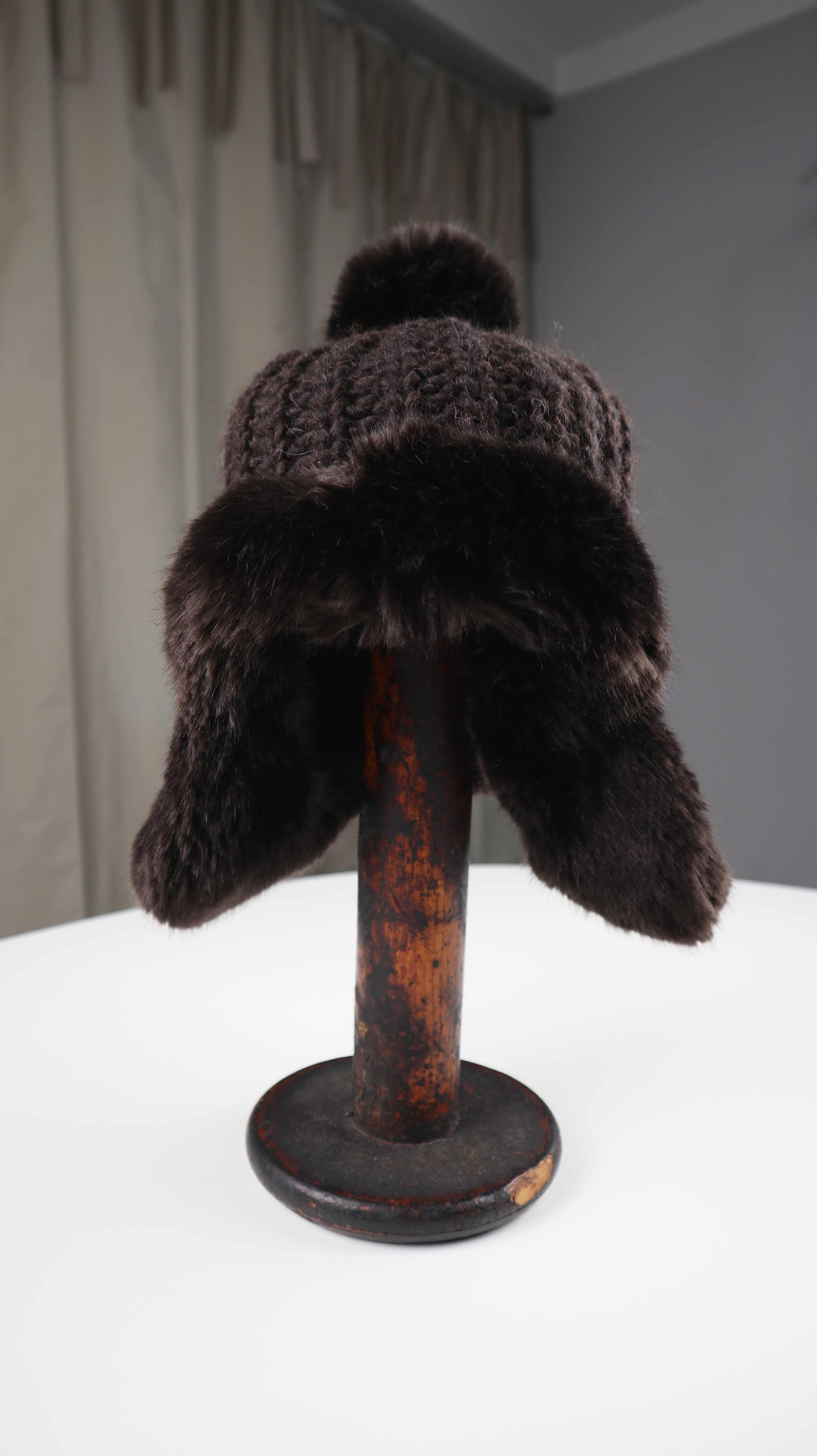 Mütze Kappe braun Polarmütze Fliegermütze