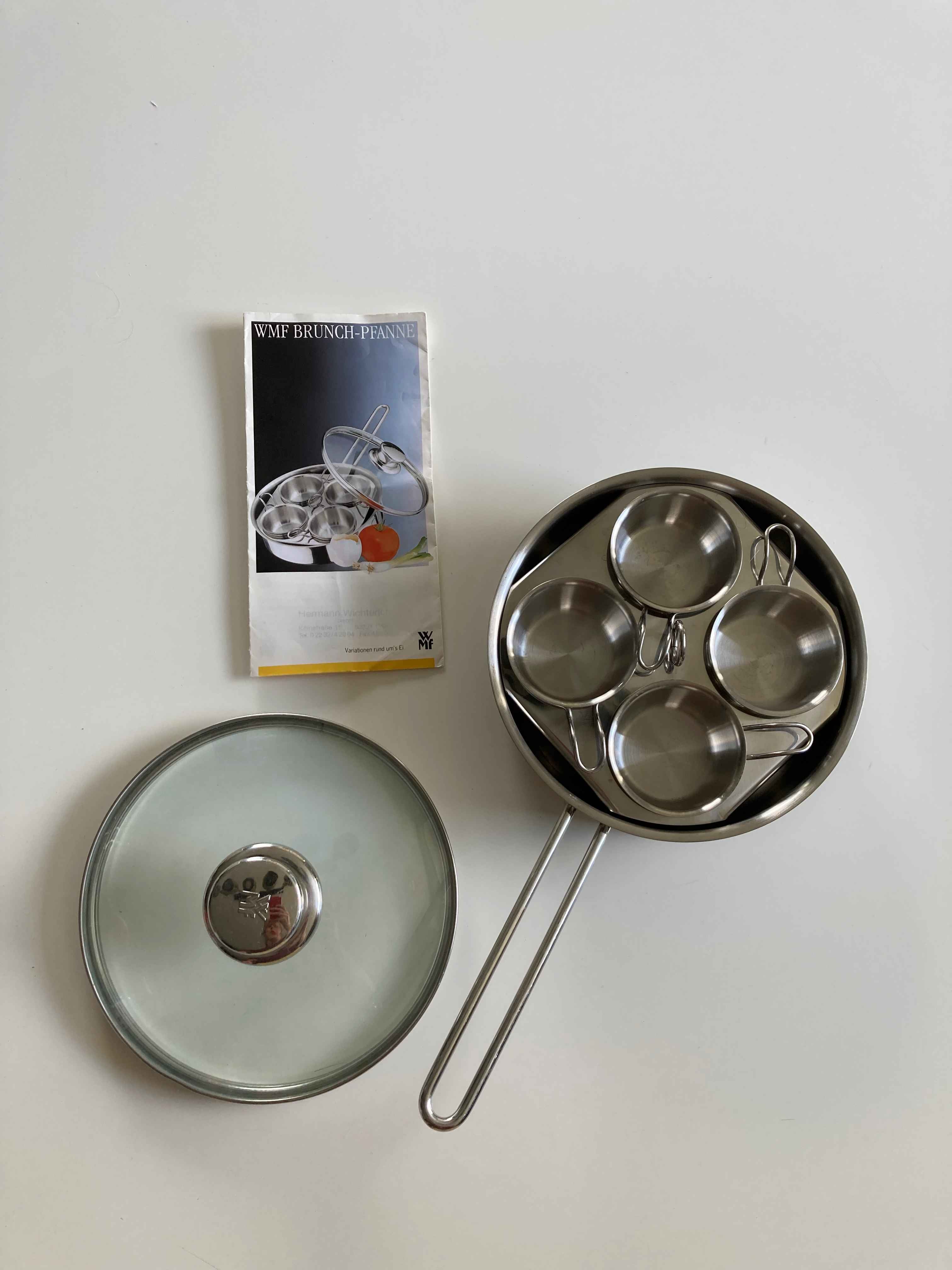 WMF Brunch-Pfanne Topf Eiertopf Neu Silber Chrom