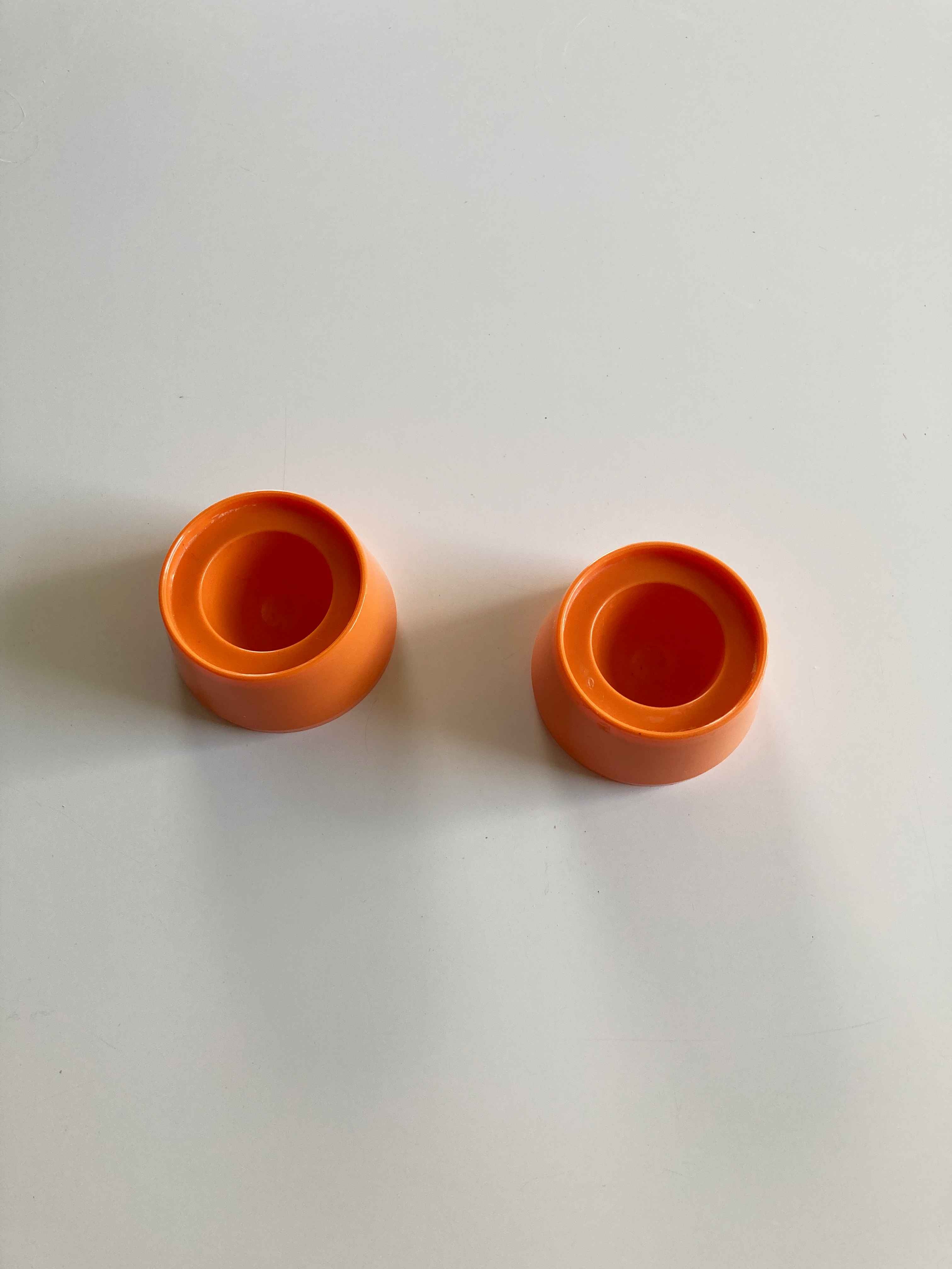 Zwei Zyliss Eierbecher Orange Retro Vintage made in switzerland