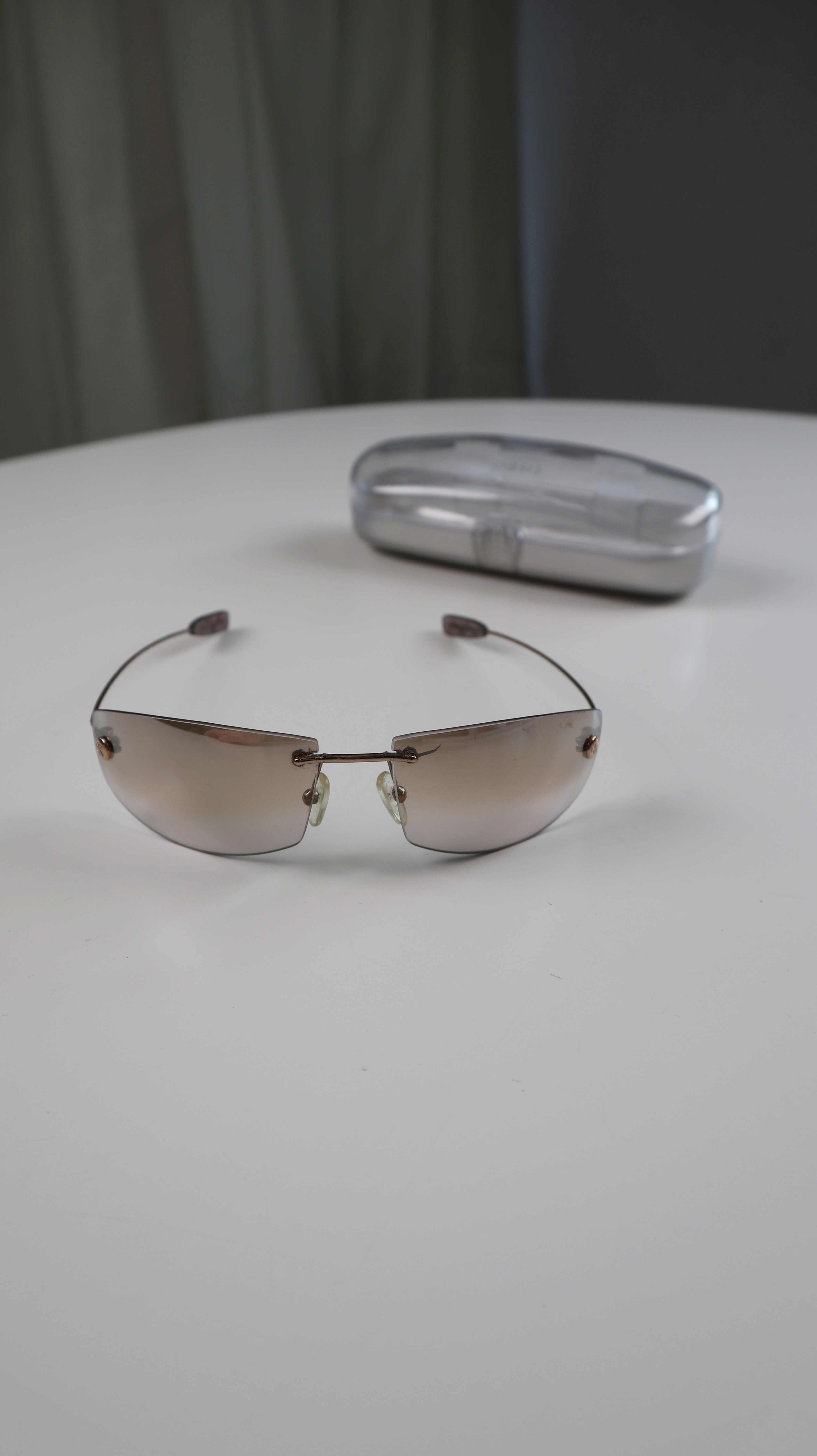 Calvin Klein Brille Sonnenbrille braun beige Vintage 90s 2000er Y2K