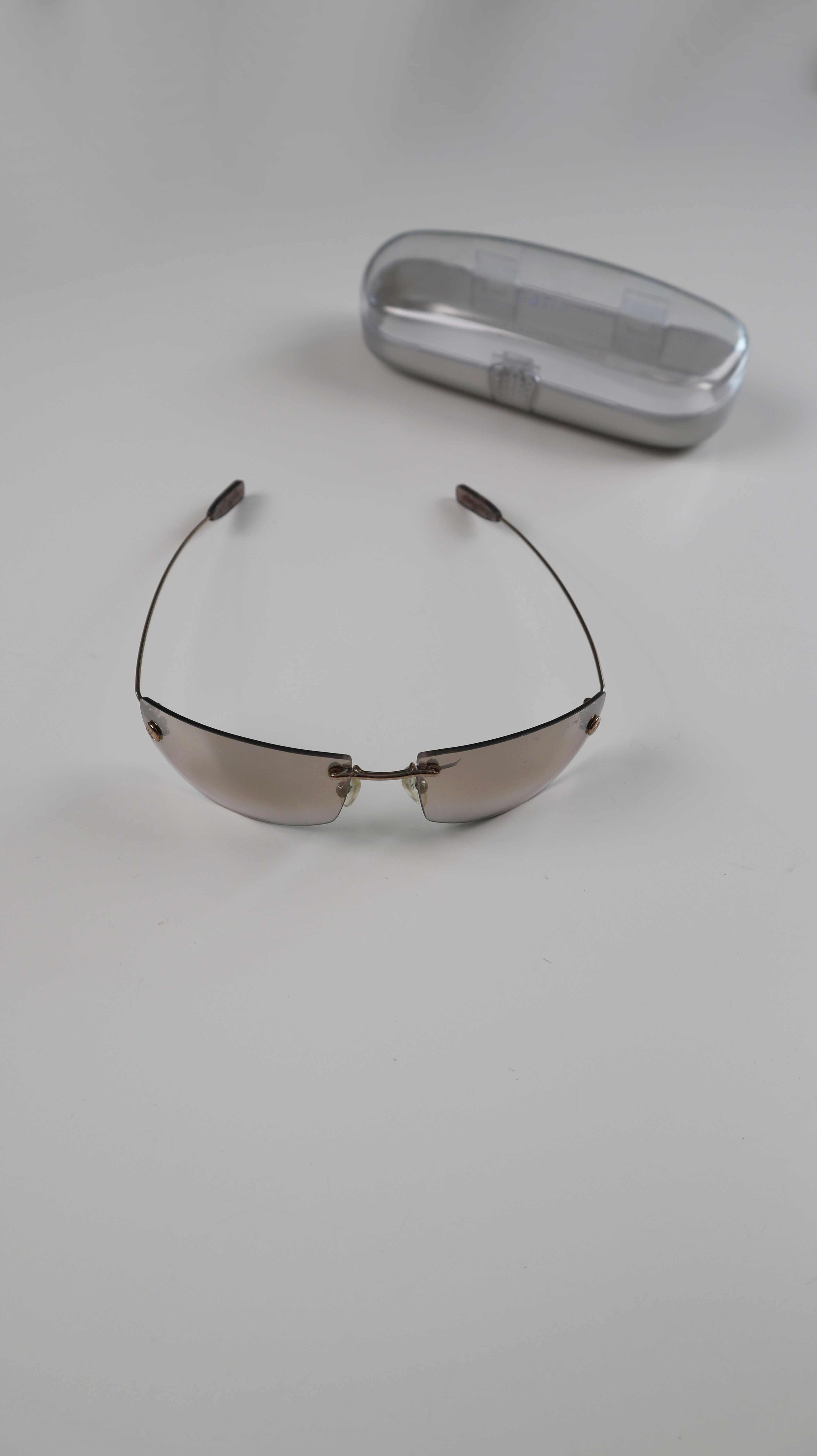 Calvin Klein Brille Sonnenbrille braun beige Vintage 90s 2000er Y2K