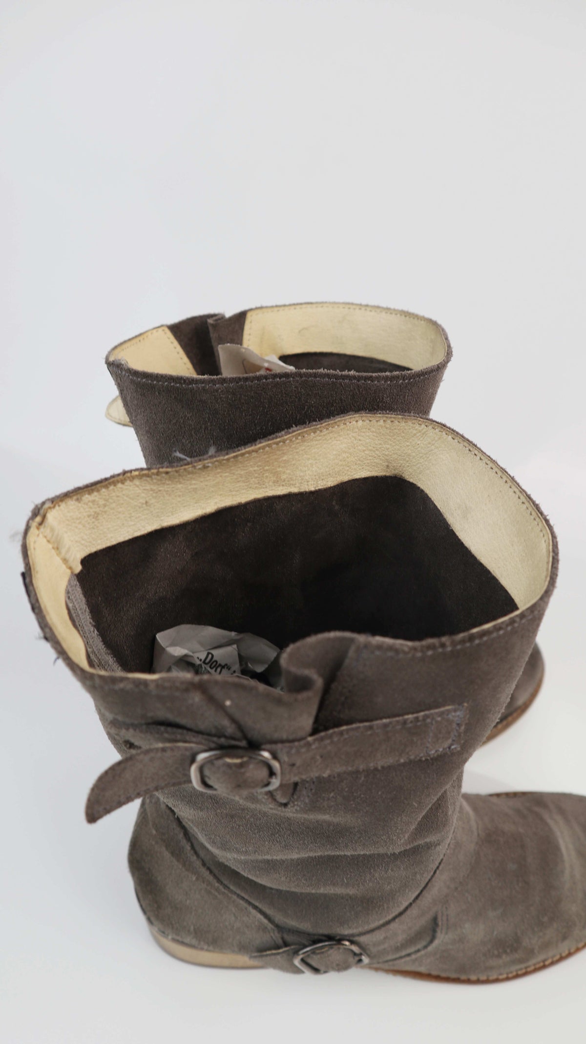 Jonny's Stiefeletten Stiefel 42 grau Wildlederstiefel Lederstiefel
