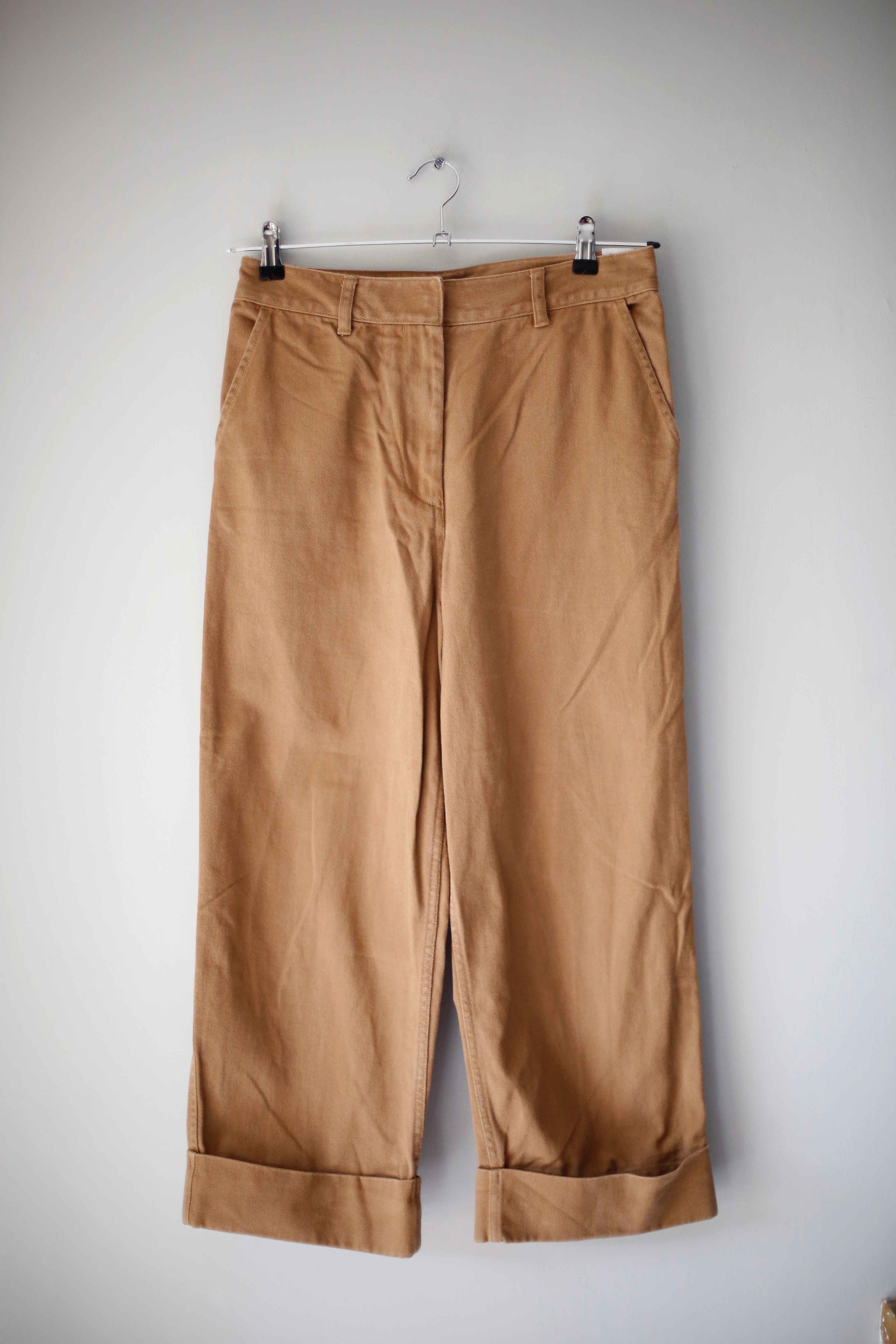 Weekday Hose Braun Chino 38 M kurz cropped knöchellang