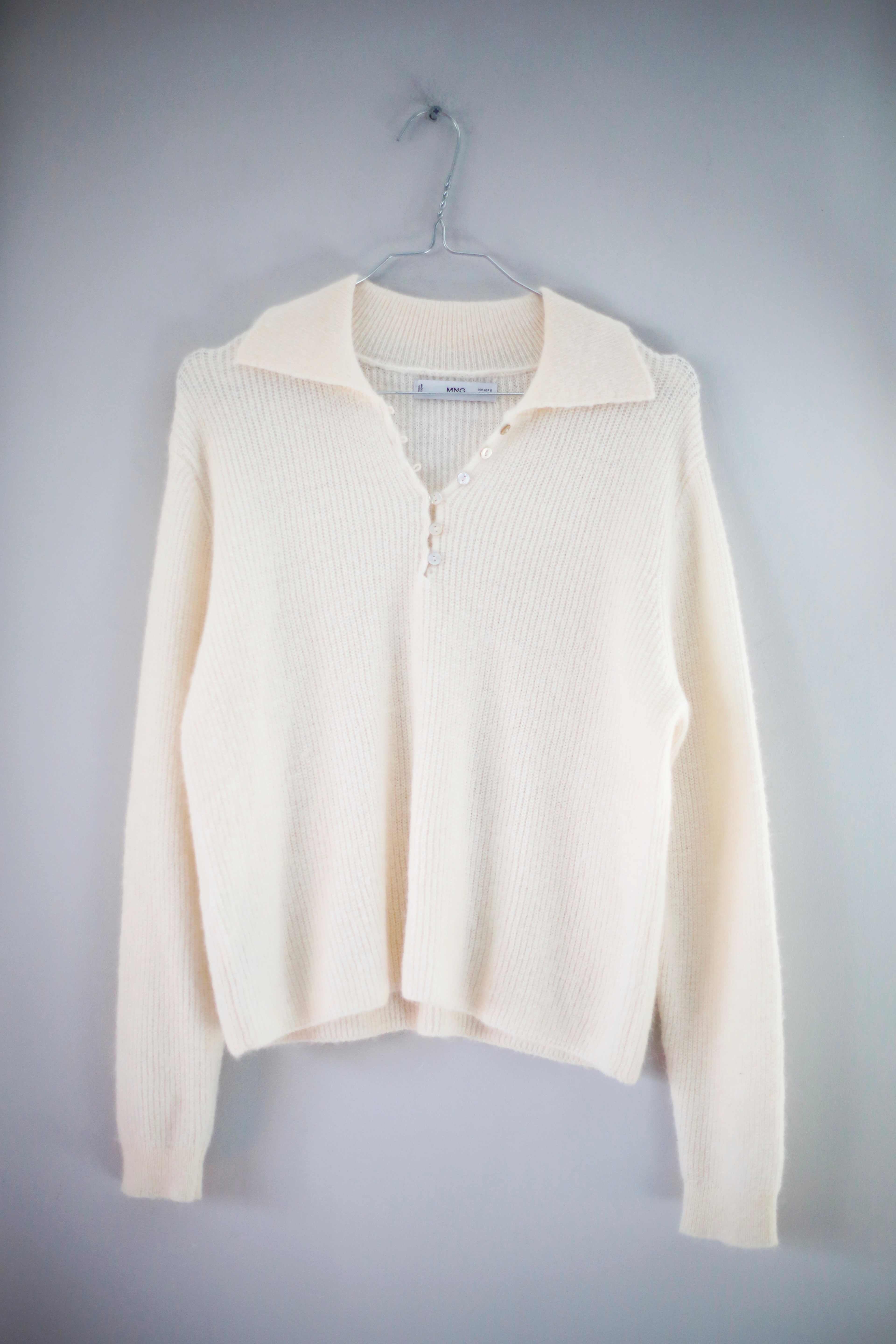 Mango Pullover Sweater Creme Beige 36 S Strickpullover