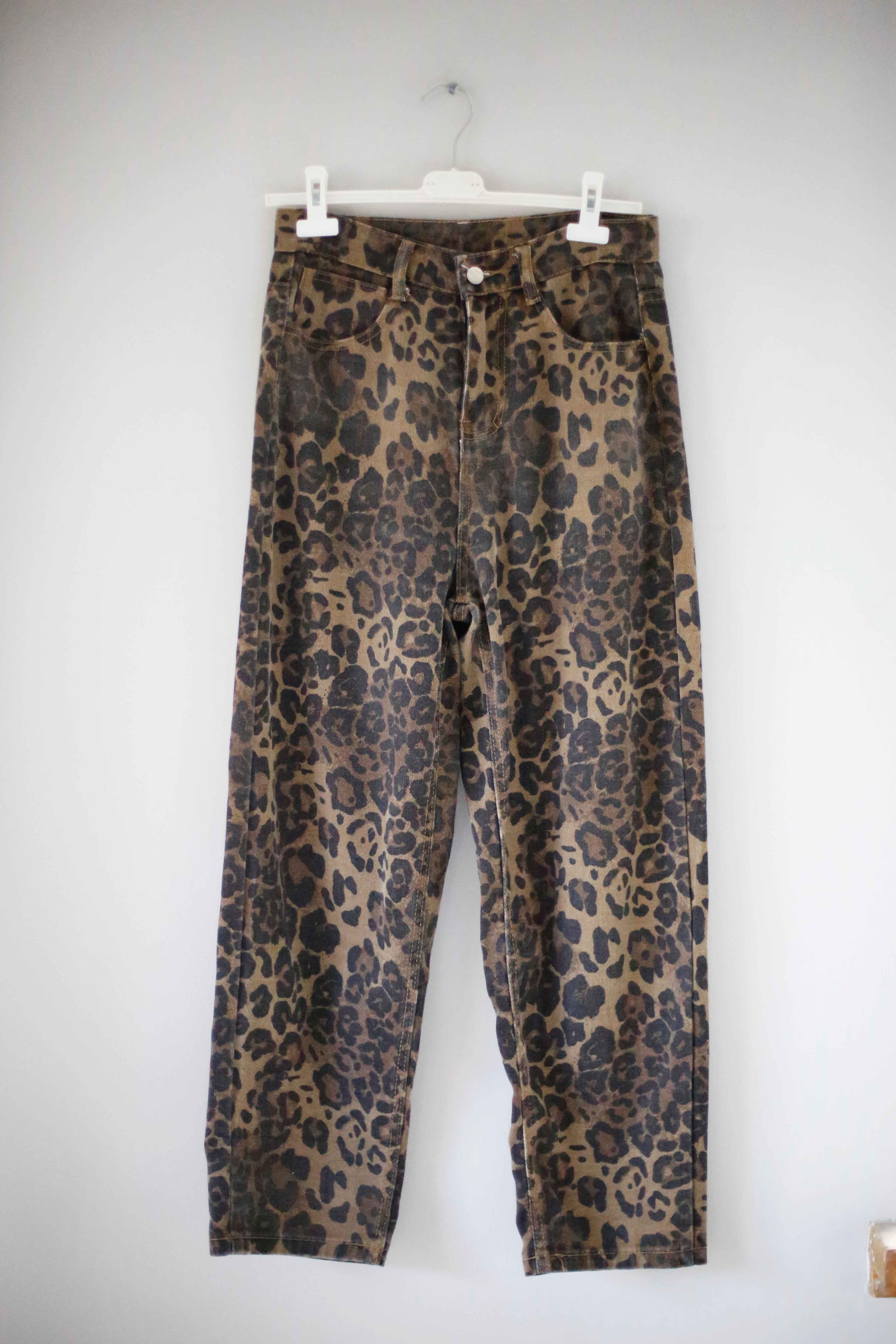 Leo Hose 38 M animalprint braun schwarz Jeans Leopardenmuster