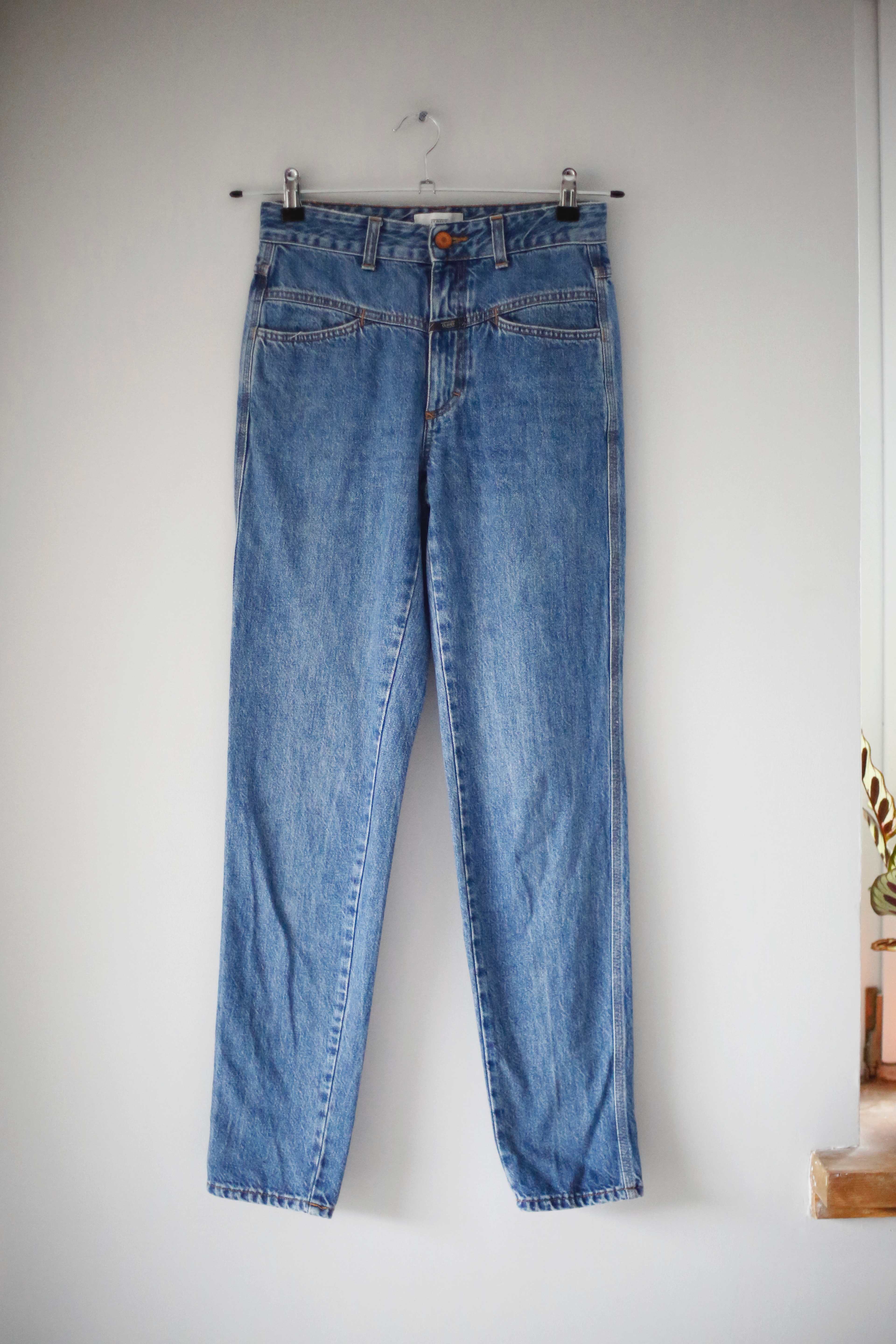 Closed Jeans 26 Power Pushed dunkelblau denim mid waist straight leg