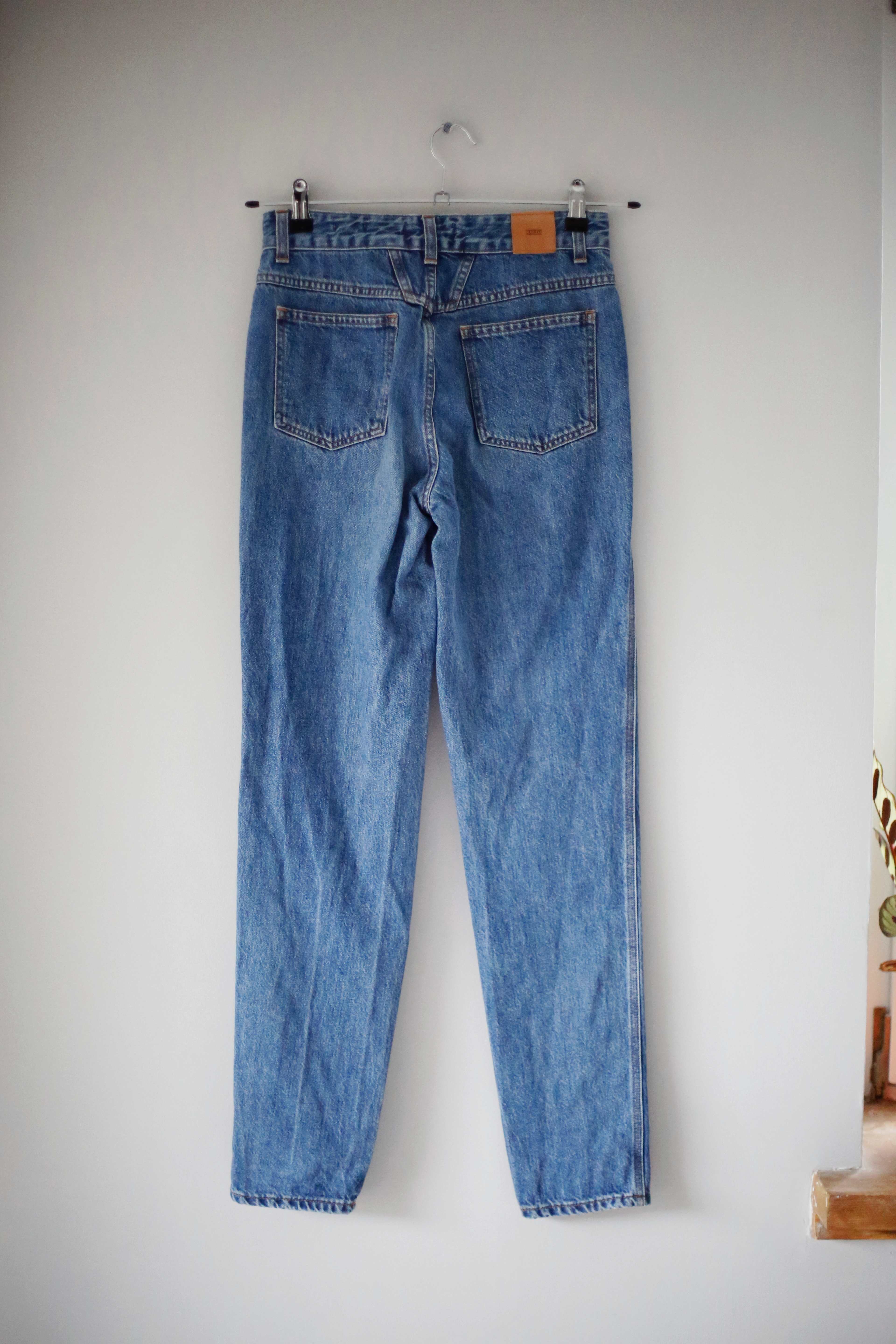 Closed Jeans 26 Power Pushed dunkelblau denim mid waist straight leg