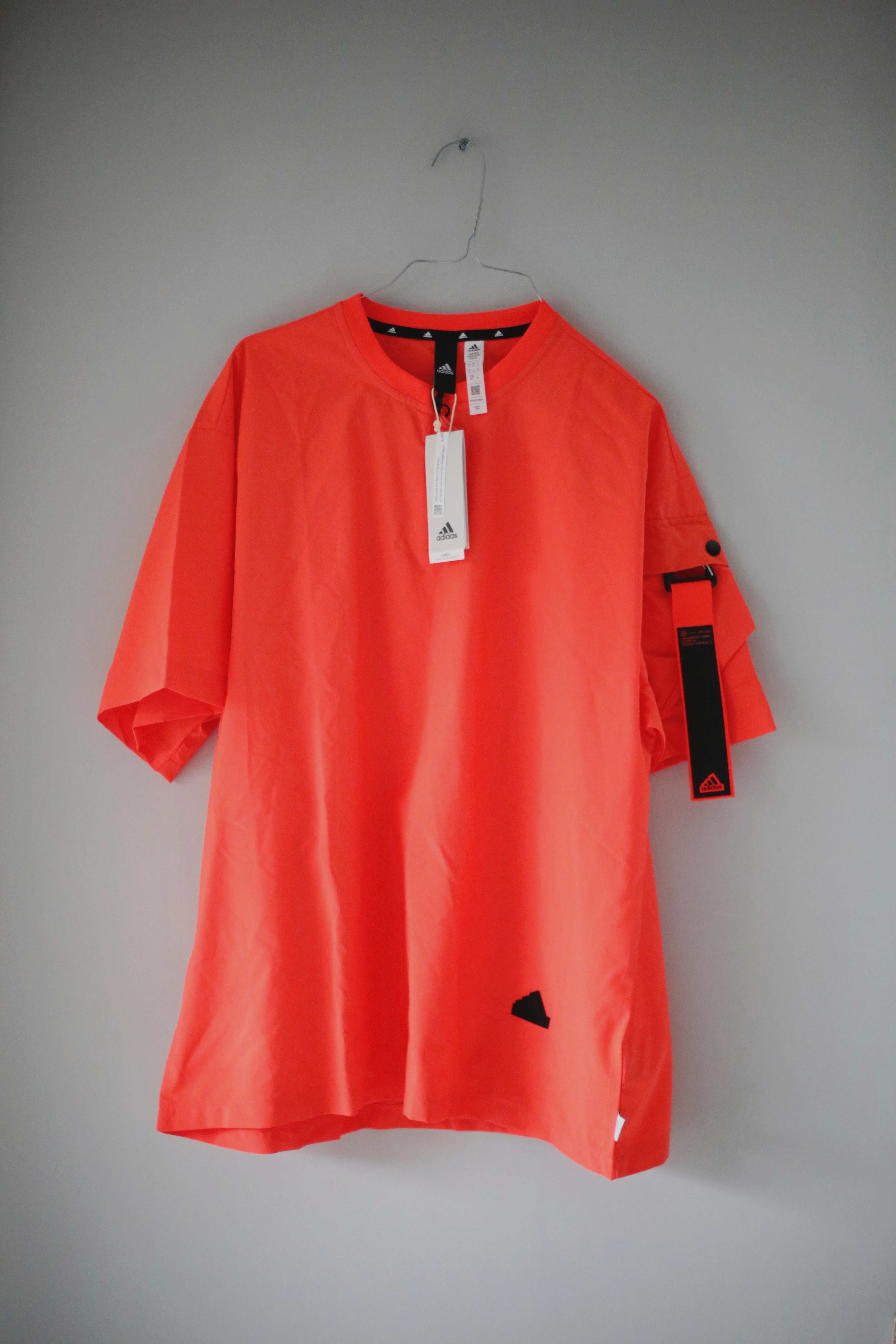 Adidas Shirt Neon Orange T-Shirt S Sportshir Oberteil Signalfarben Rot Kayne West