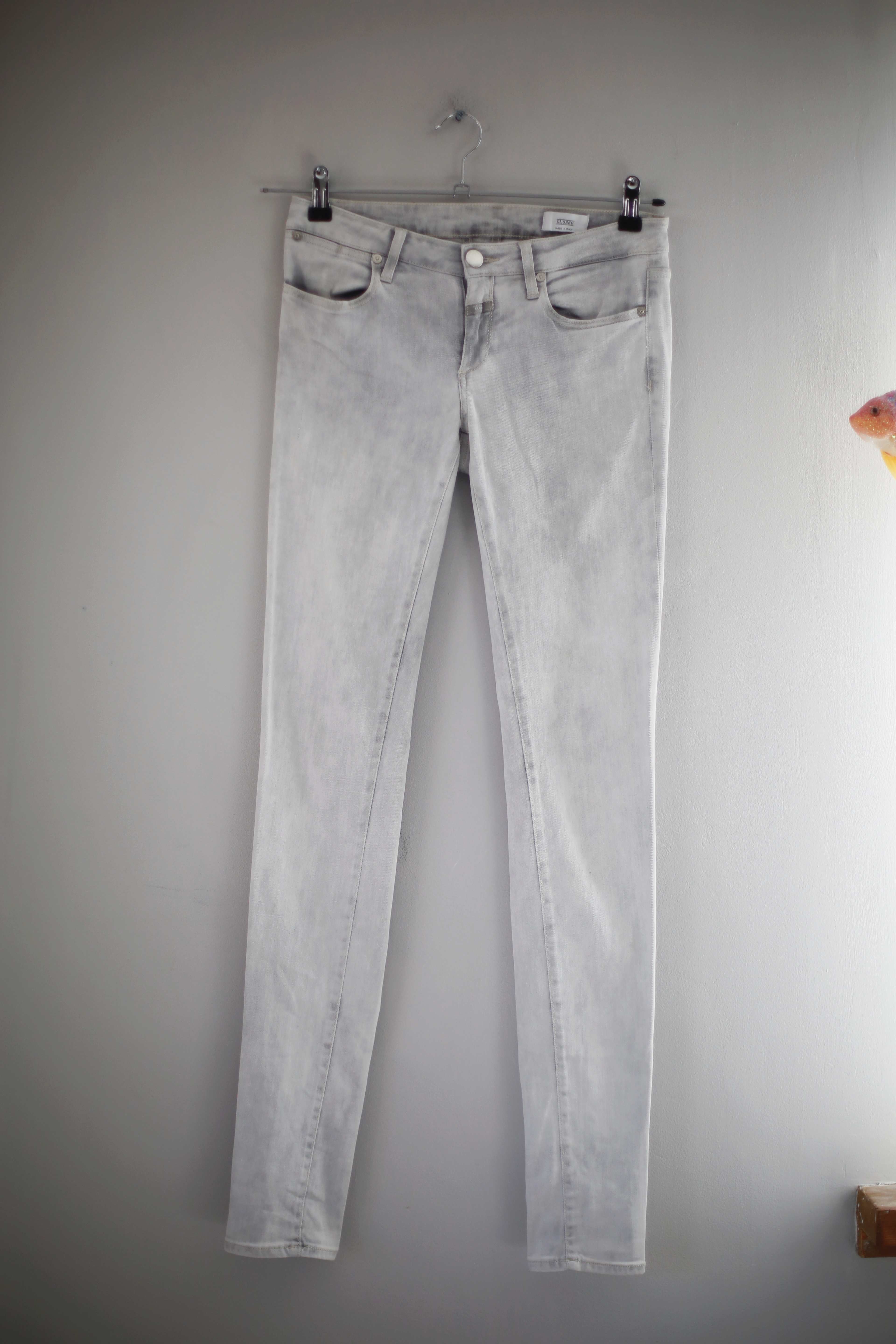 Closed Jeans Hose slim grau skinny mid waist 36 S eng Röhrenhose