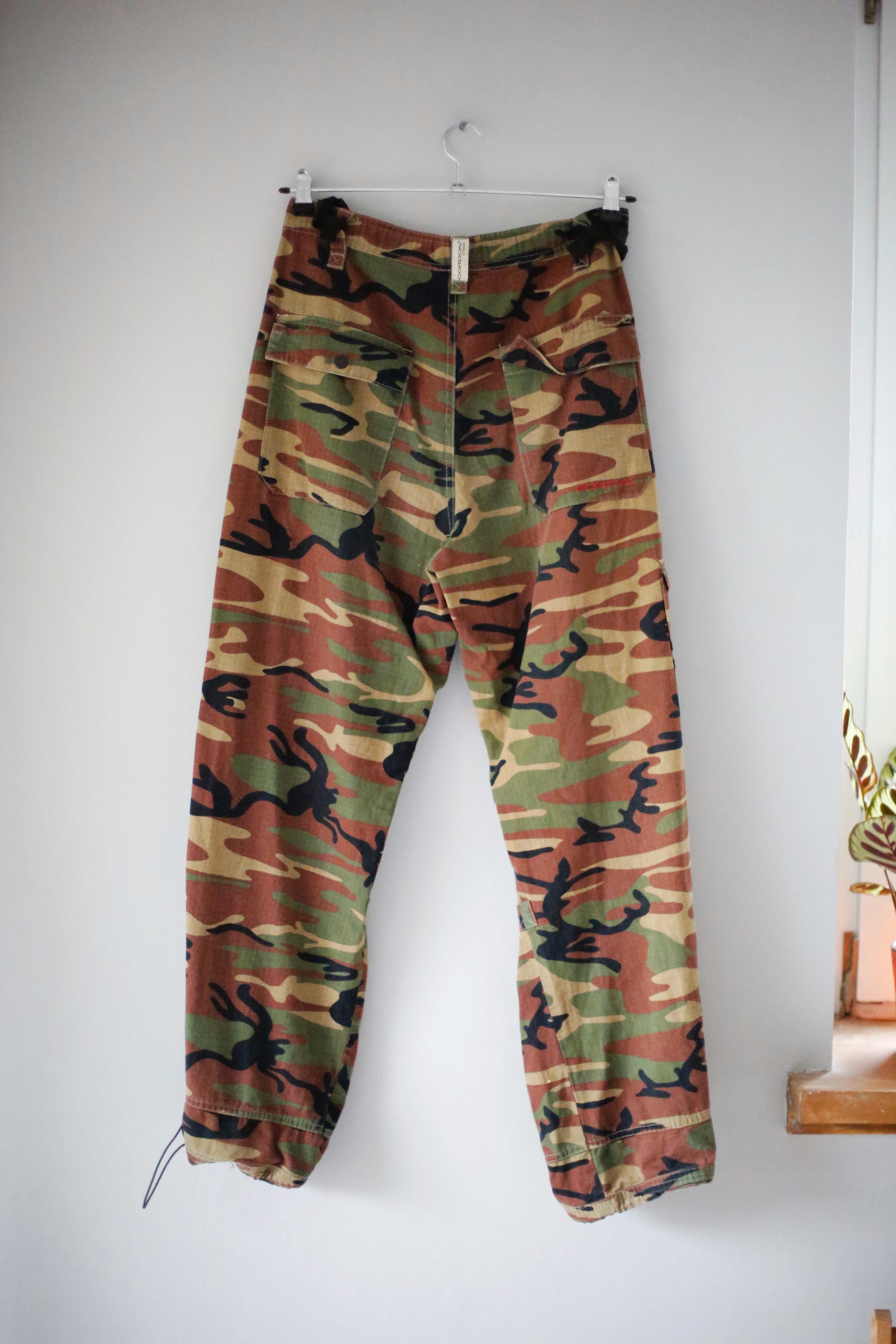 Camouflage Trackpants Hose Cargohose Cordon 38 M Cargo Braun Khaki military