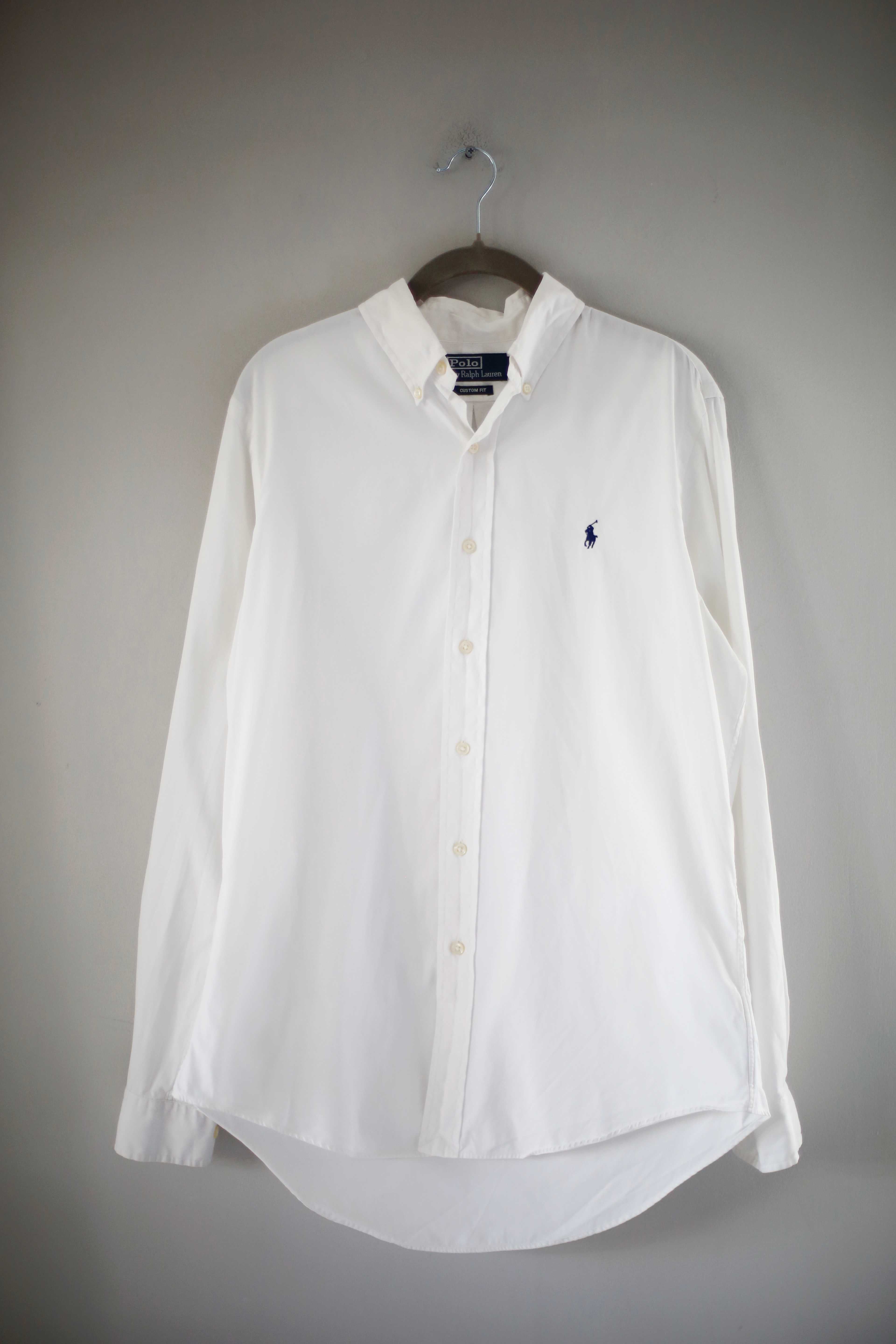 Polo Ralph Lauren Hemd Bluse Shirt weiss weiß einfarbig Langarm 15 1/2 M