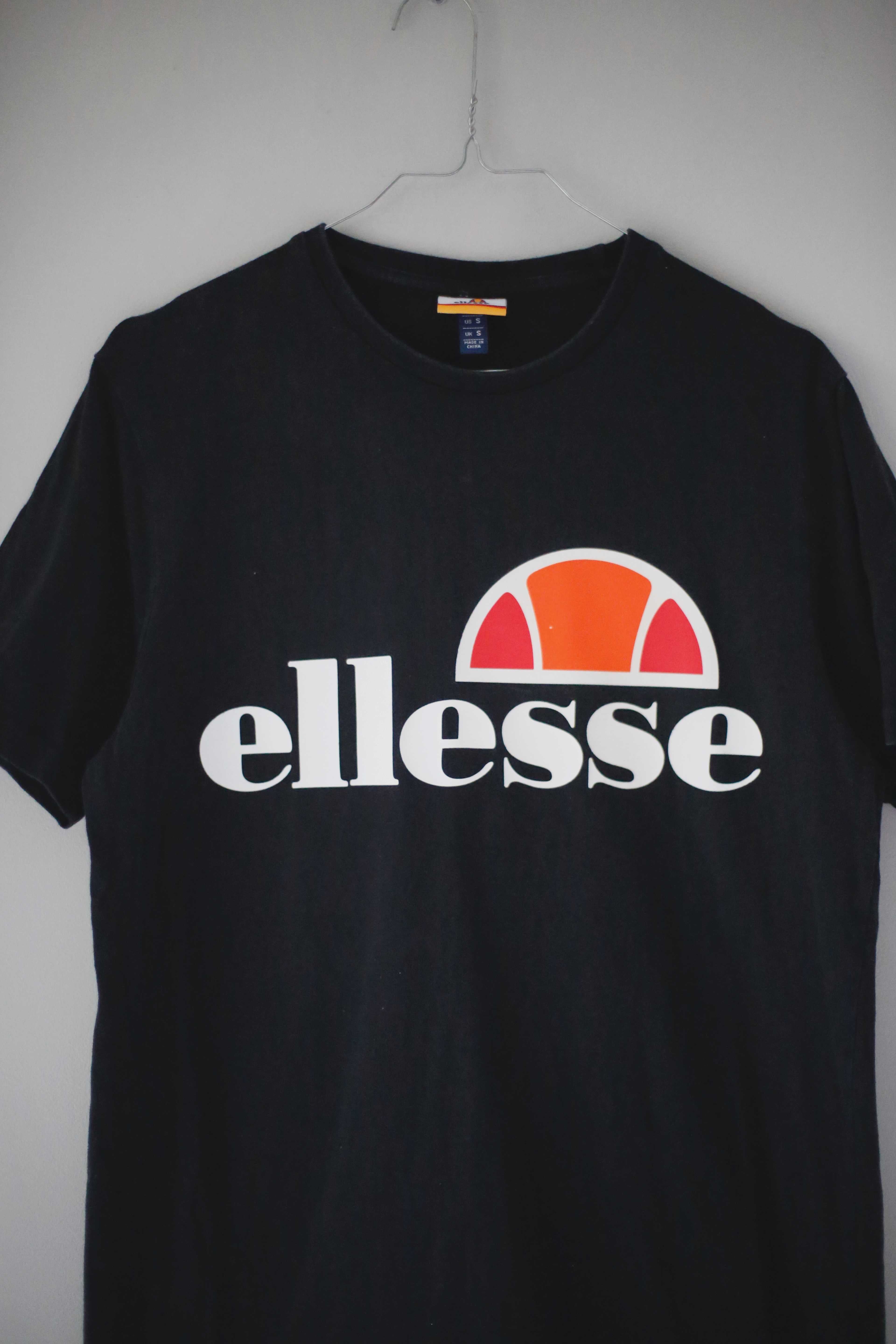 Ellesse Shirt schwarz basic einfarbig S T-Shirt Oberteil