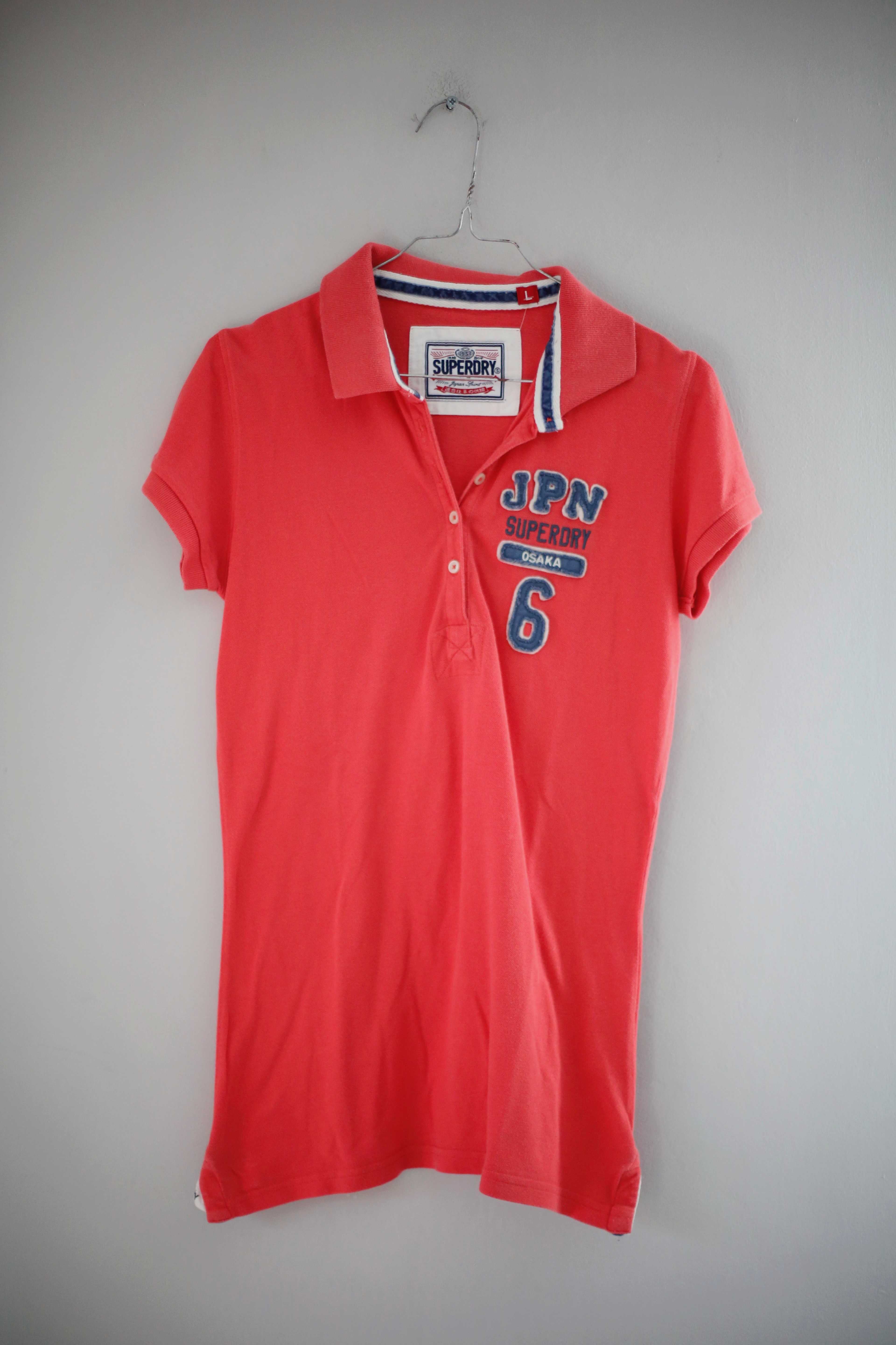 Superdry Shirt Polo Poloshirt Rot Koralle 36 S T-Shirt