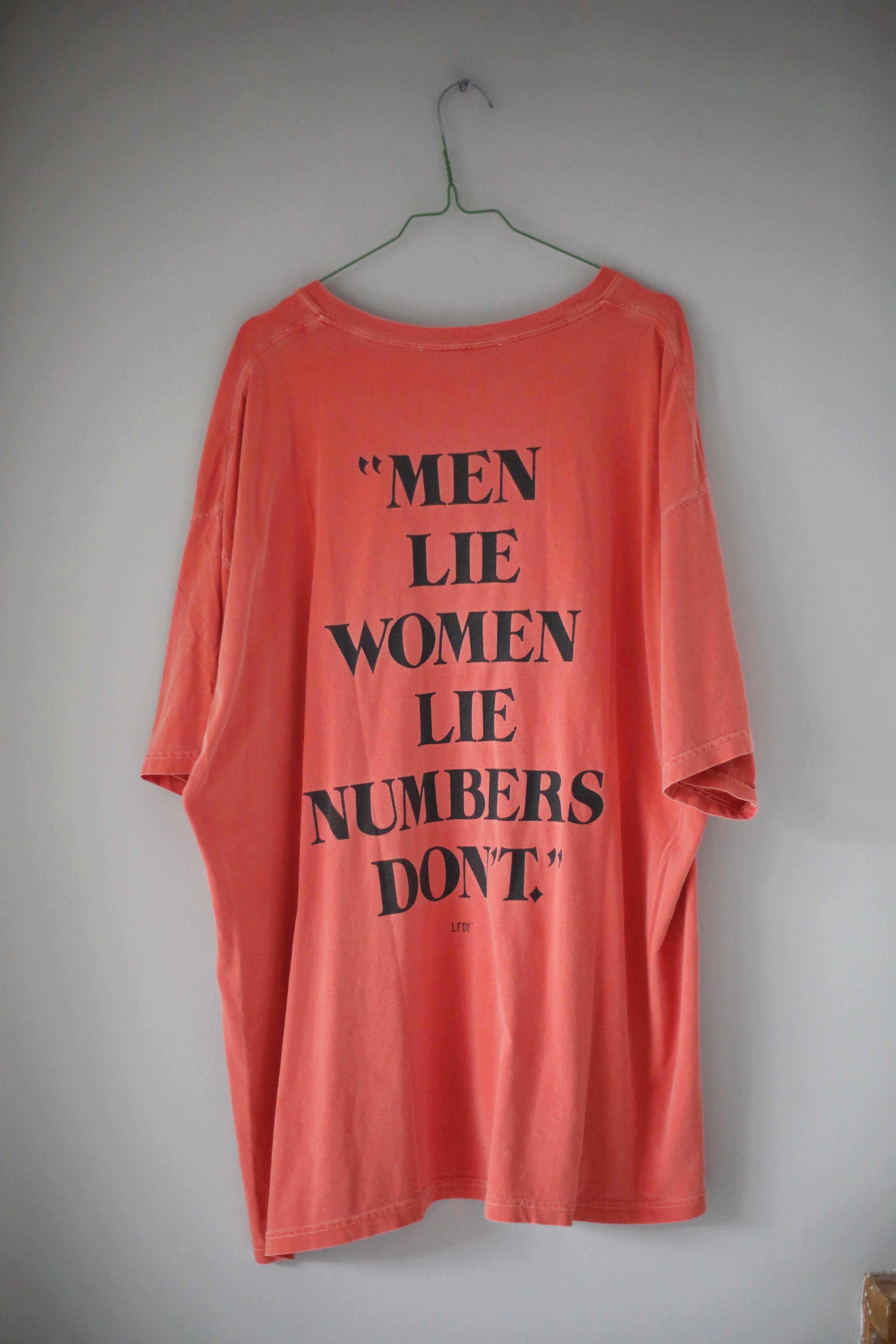 LFDY Shirt Koralle Orange basic XL print T-Shirt backprint