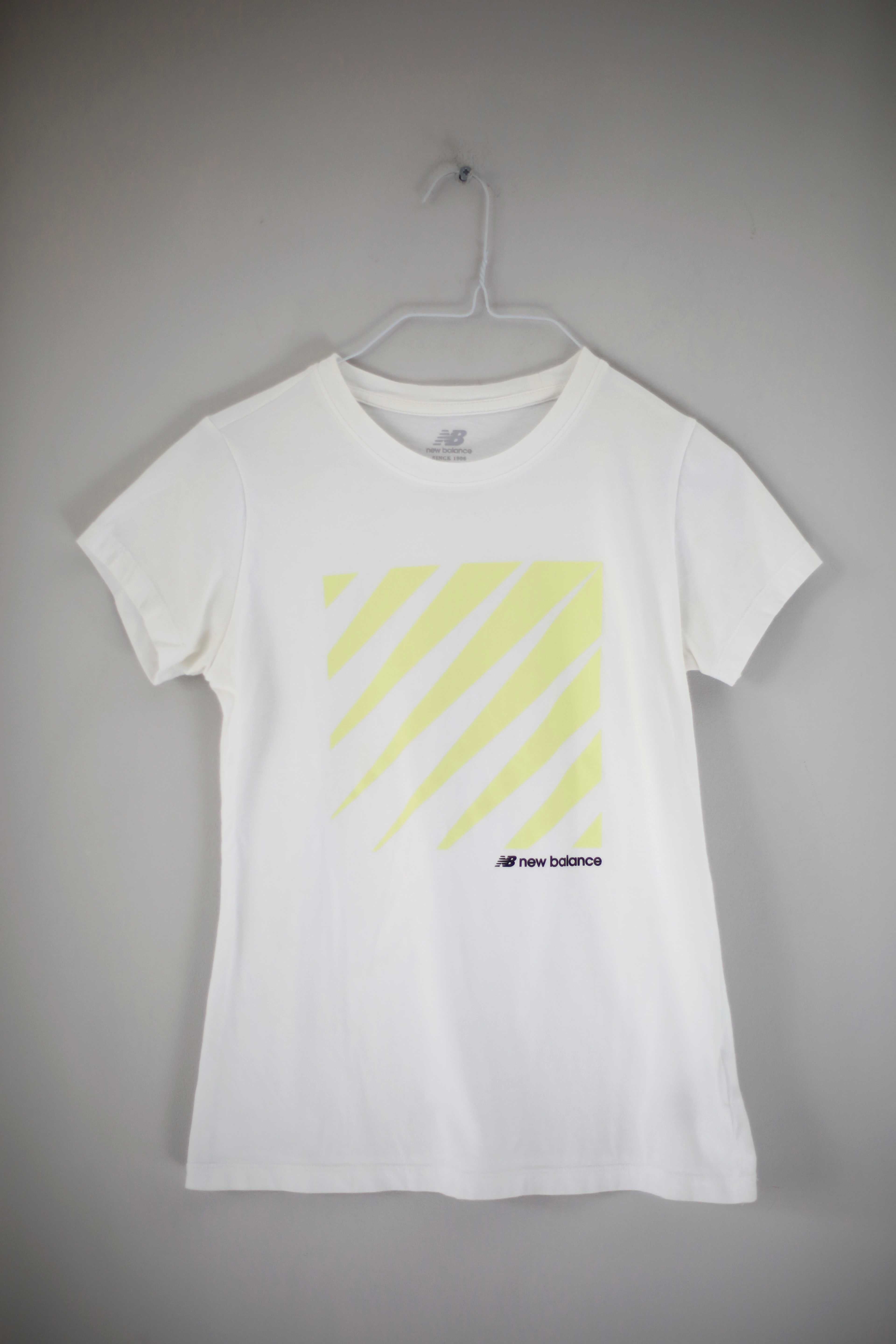 New Balance Shirt S gelb Neon bedruckt T-Shirt Tee basic neongelb