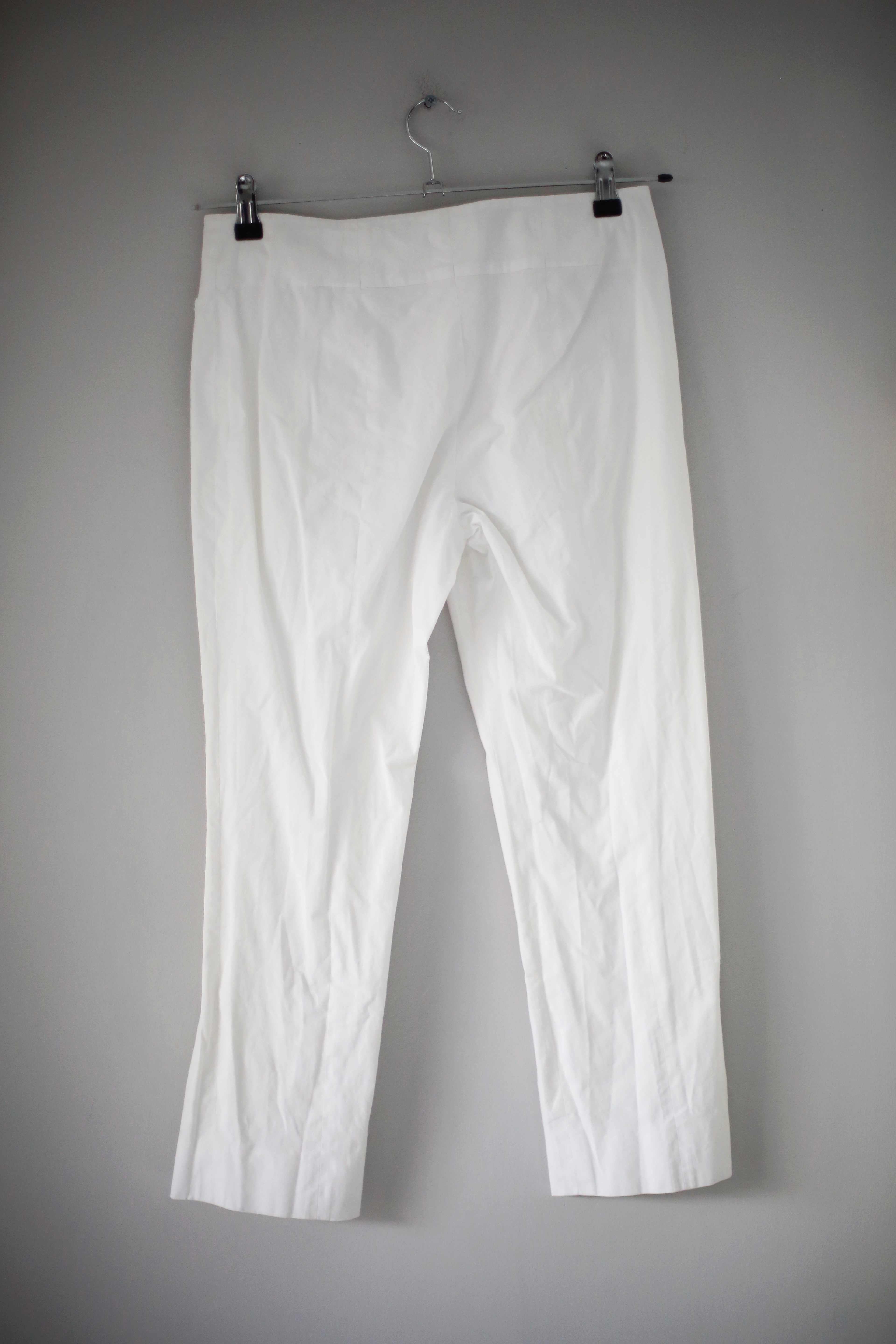 Jil Sander Hose weiß 36 S straight leg mid waist Etuihose weiss einfarbig