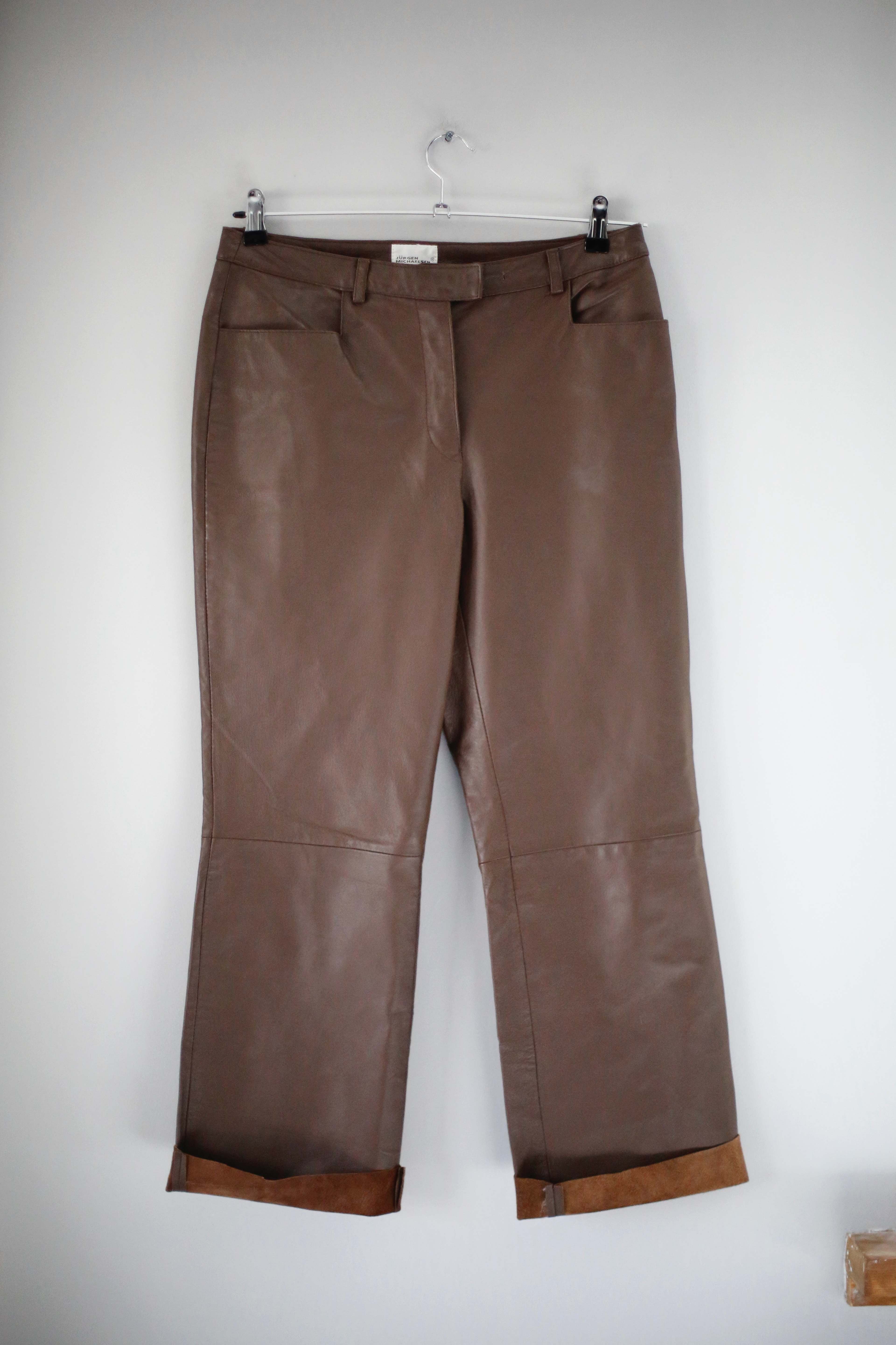 Jürgen Michaelsen Lederhose braun 40 L Leder straight slim true Vintage