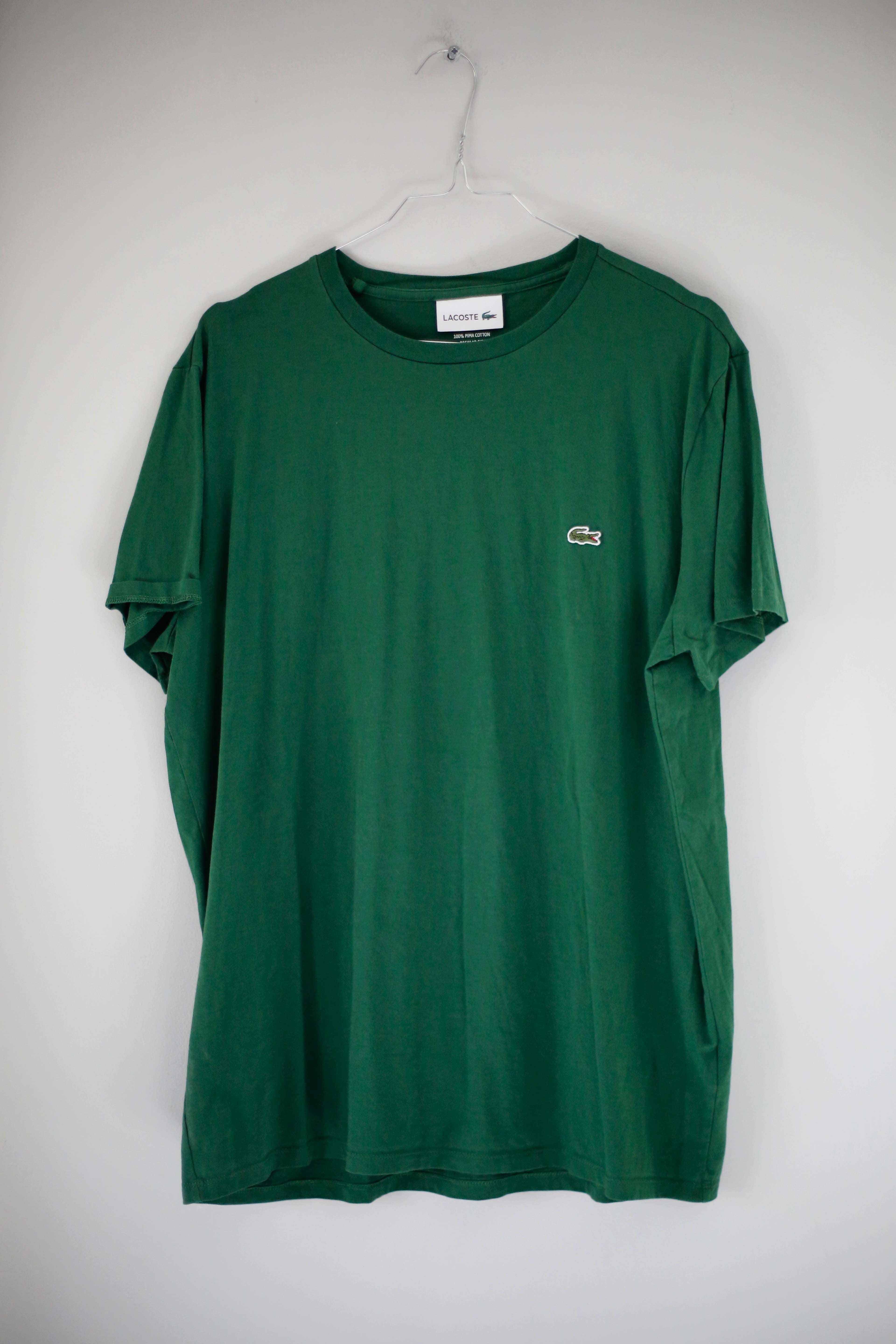 Lacoste Shirt Oberteil T-Shirt basic Grün dunkelgrün regular fit L US XL