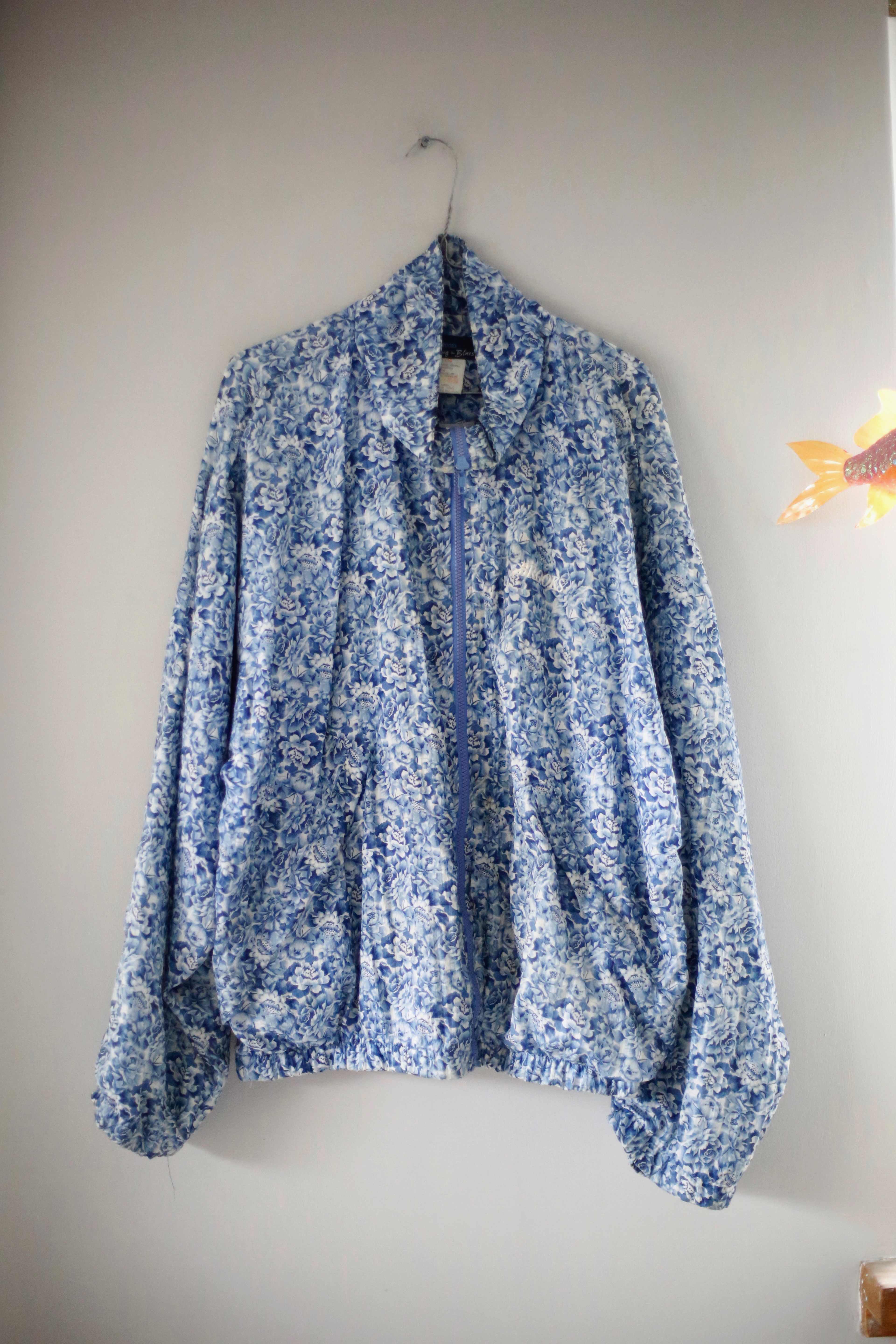 True Vintage Jacke Brooks Blouson 38 M 40 L Blumen Muster